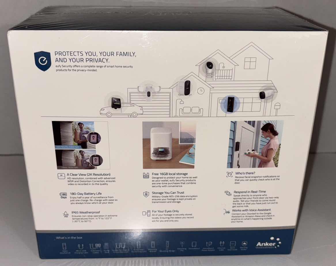 Photo 1 of NEW ANKER EUFY SECURITY BATTERY VIDEO DOORBELL W 2K HD RESOLUTION (MODEL S220)