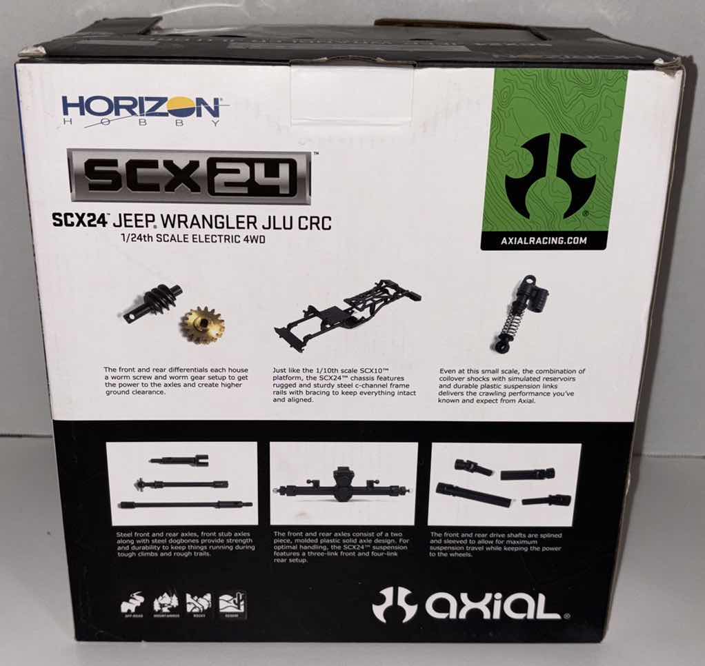 Photo 1 of NEW HORIZON HOBBY AXIAL TRAIL PROVEN OFF-ROAD PERFORMANCE SCX24 JEEP WRANGLER JLUCRC, 1/24 SCALE ELECTRIC 4WD
