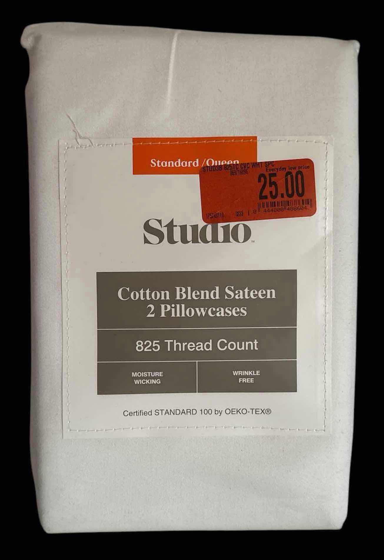Photo 1 of NEW STUDIO 3B COTTON BLEND SATEEN QUEEN 4 PC SHEET SET, 825 THREAD COUNT WHITE & 2 PC COTTON BLEND SATEEN 2 STANDARD PILLOW CASES, 825 THREAD COUNT WHITE