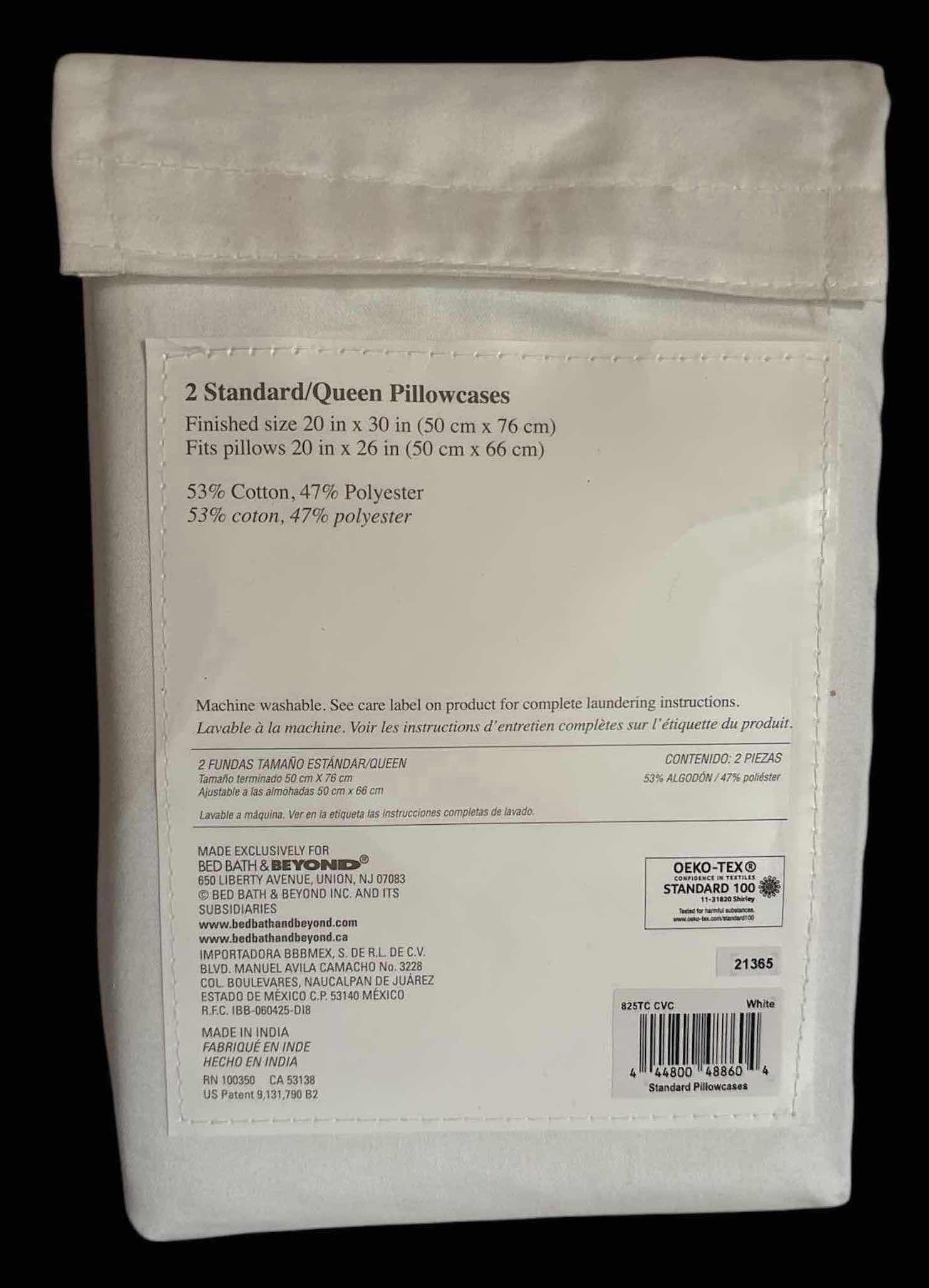 Photo 1 of NEW STUDIO 3B COTTON BLEND SATEEN QUEEN 4 PC SHEET SET, 825 THREAD COUNT WHITE & 2 PC COTTON BLEND SATEEN 2 STANDARD PILLOW CASES, 825 THREAD COUNT WHITE