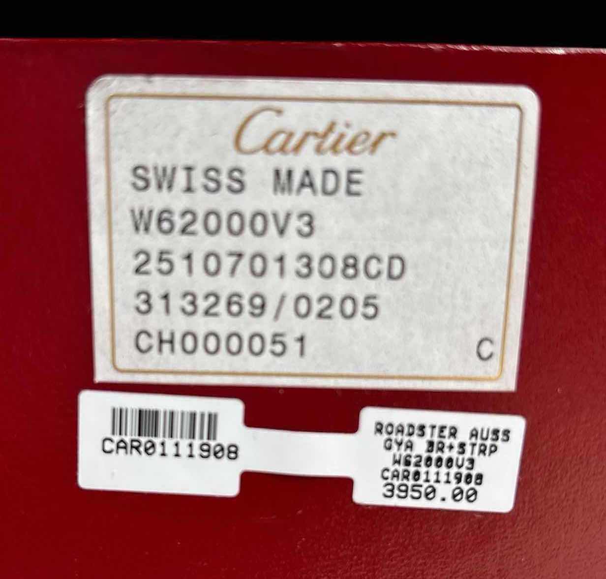 Photo 9 of CARTIER ROADSTER STAINLESS STEEL MENS WATCH (W62000V3)