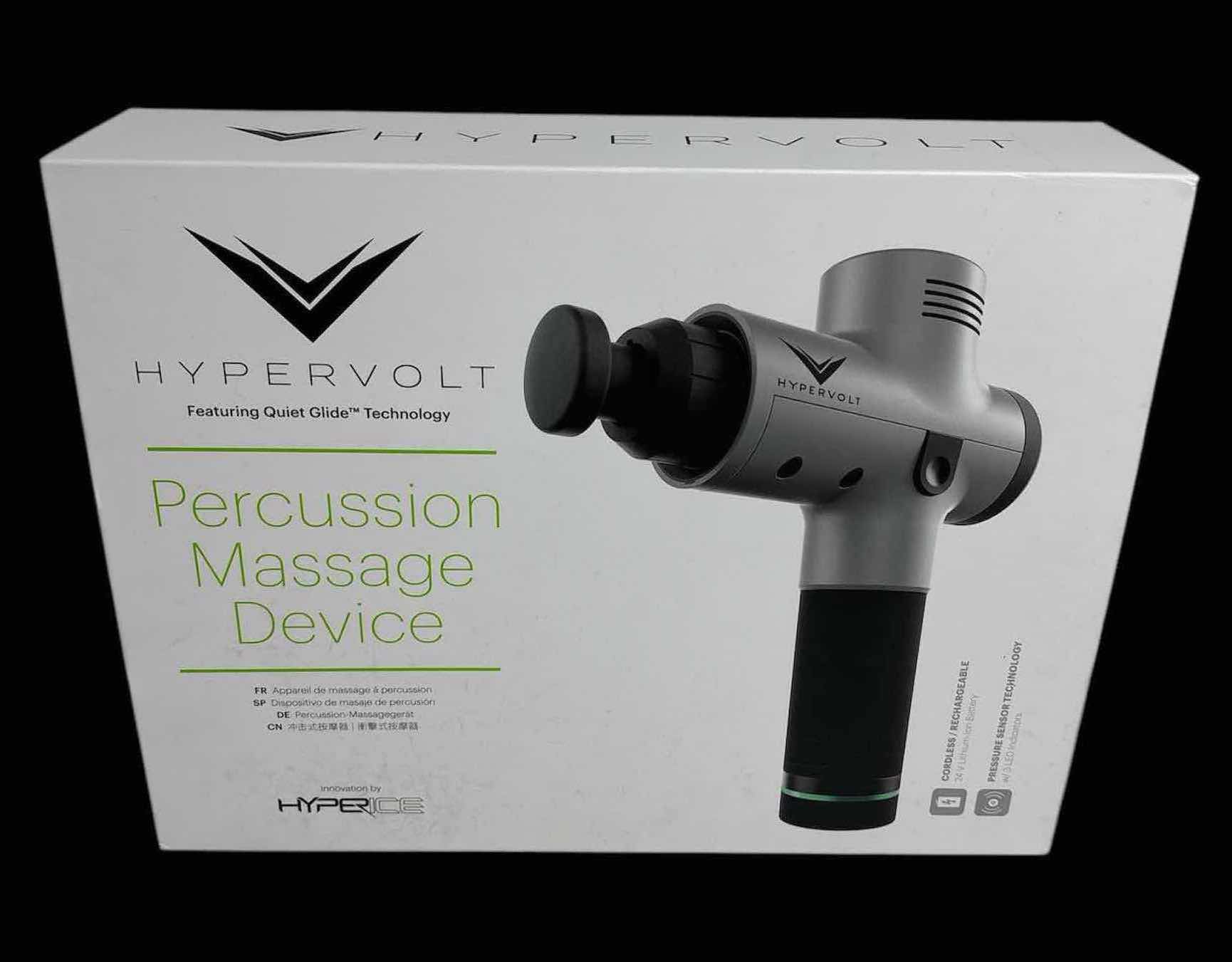 Photo 1 of HYPERVOLT PERCUSSION MASSAGE DEVICE FEATURING QUIET HLIDE TECHNOLOGY, CORDLESS/RECHARGEABLE (53000 001-00)