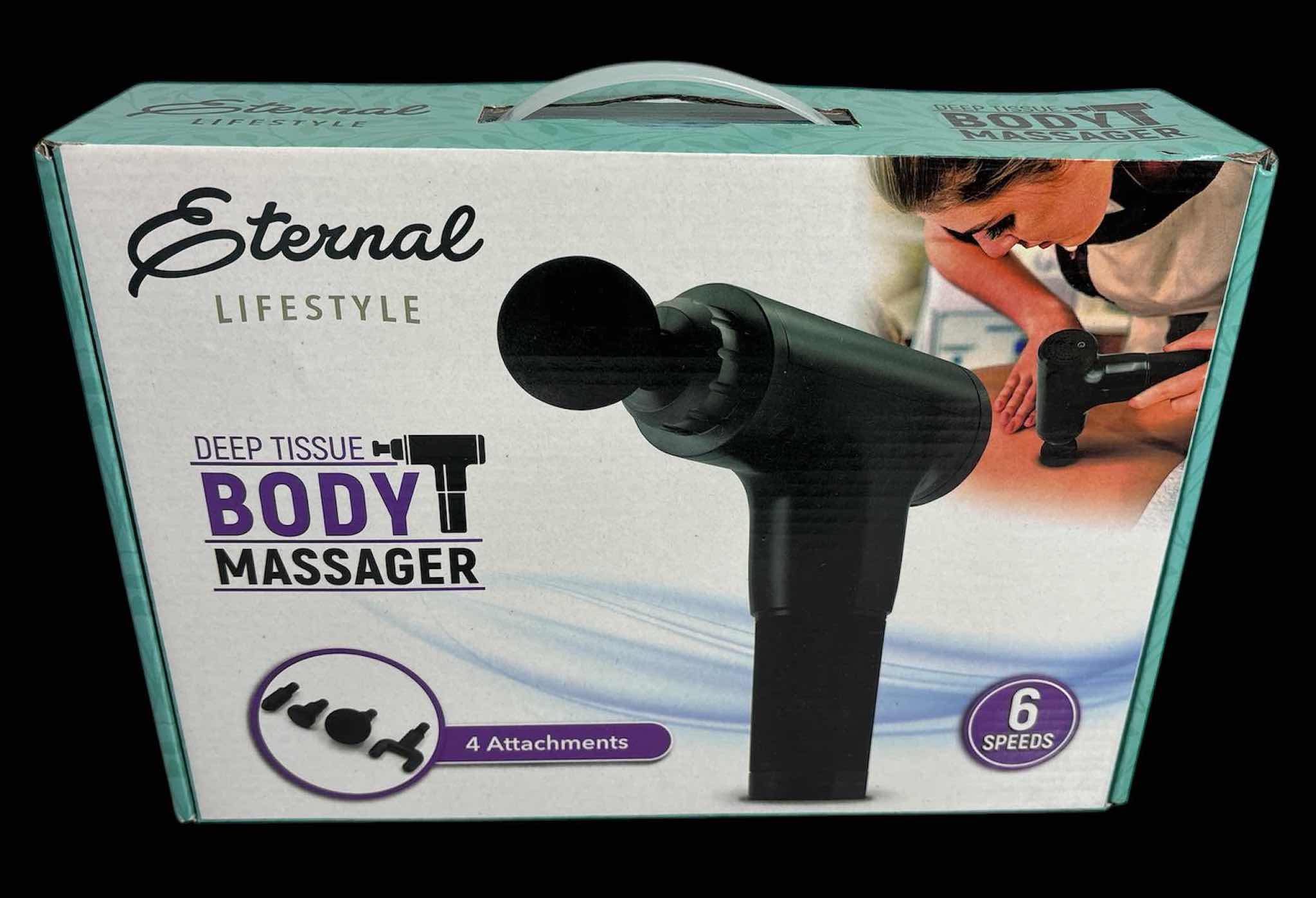 Photo 1 of NEW ETERNAL LIFESTYLE DEEP TISSUE 6 SPEED BODY MASSAGER W 4 ATTACHMENTS