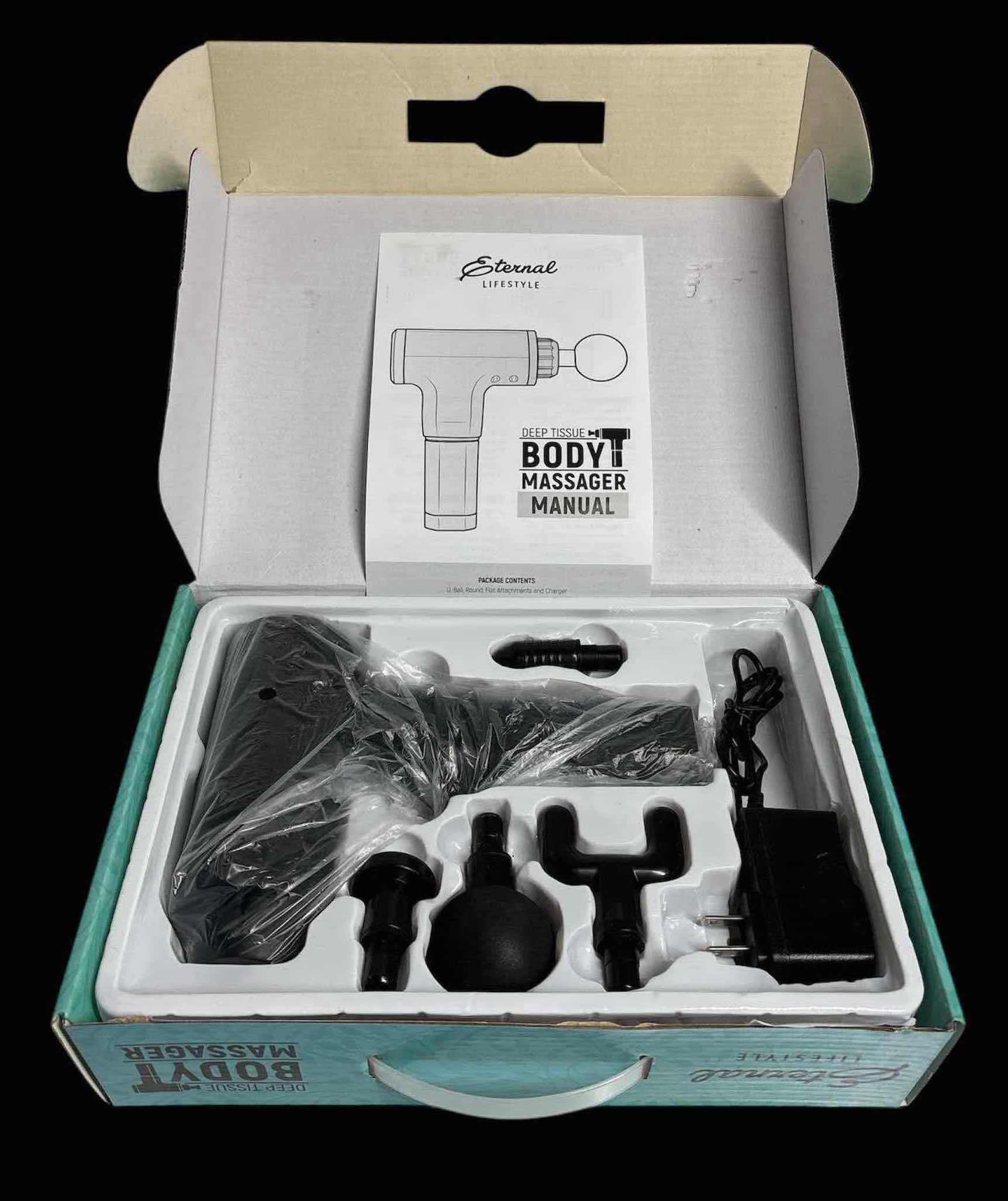 Photo 1 of NEW ETERNAL LIFESTYLE DEEP TISSUE 6 SPEED BODY MASSAGER W 4 ATTACHMENTS