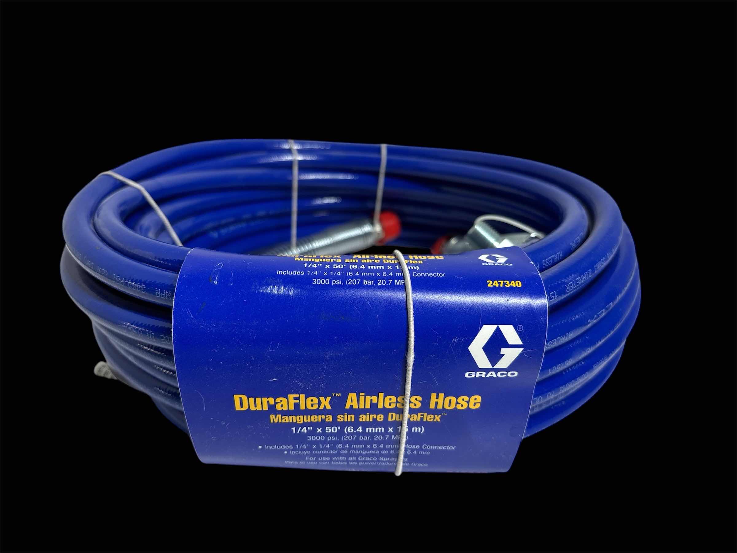 Photo 1 of NEW GRACO DURAFLEX AIRLESS HOSE 1/4” X 50’, 3000 PSI (247340)