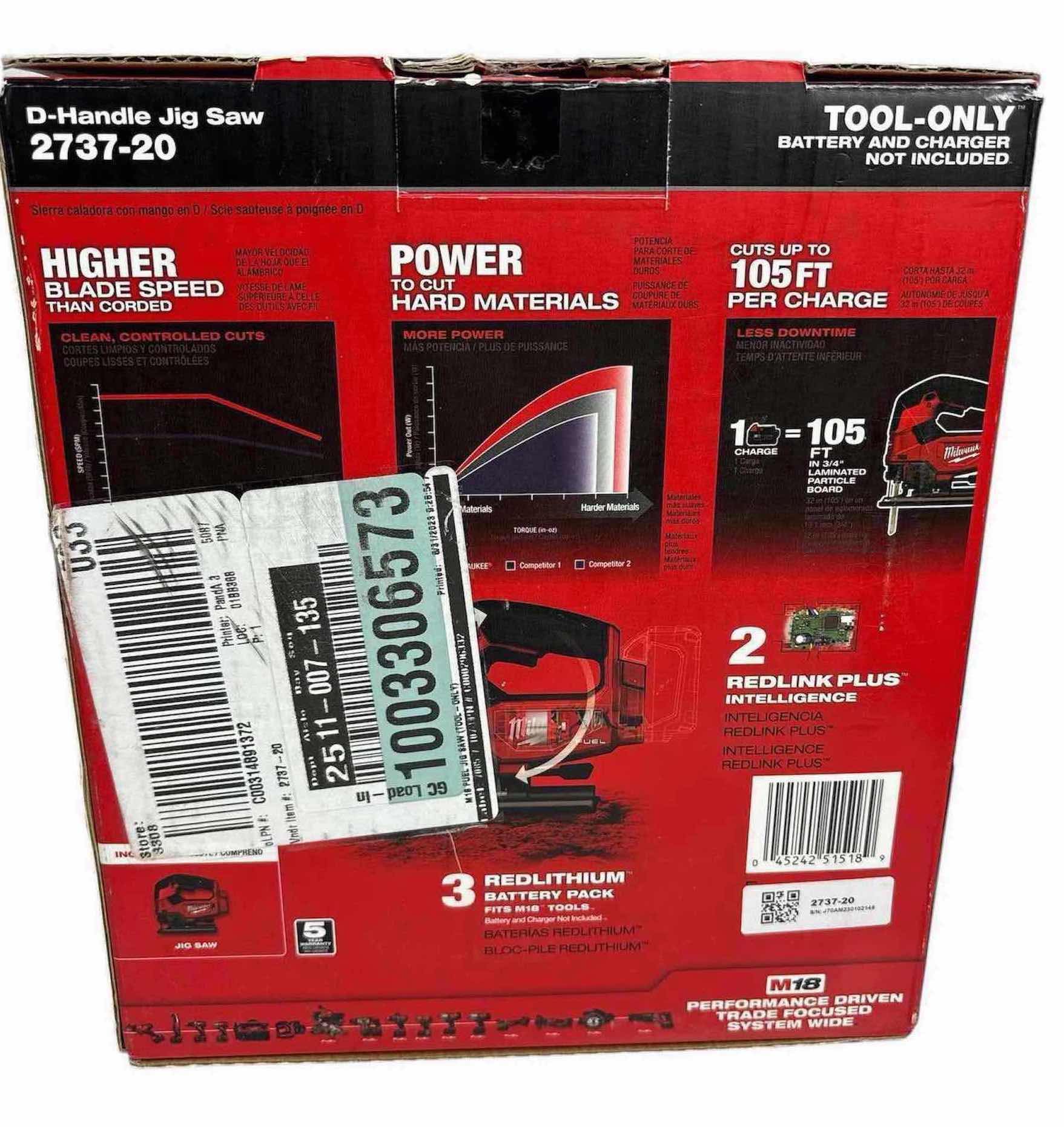 Photo 1 of NEW M18 FUEL MILWAUKEE D-HANDLE JIG SAW (2737-20)