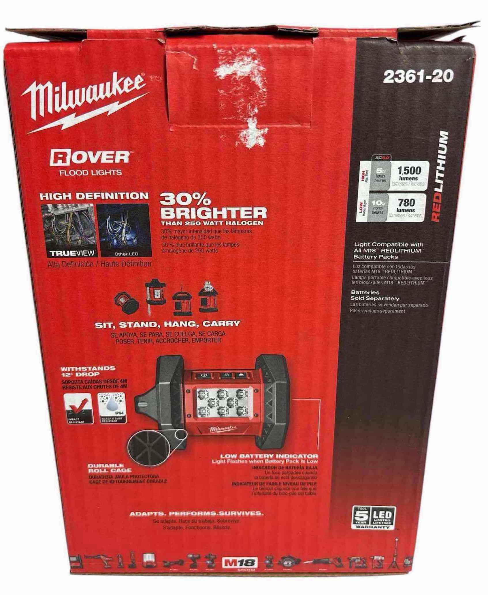 Photo 4 of NEW MILWAUKEE M18 ROVER FLOOD LIGHT, TOOL ONLY (2361-20)