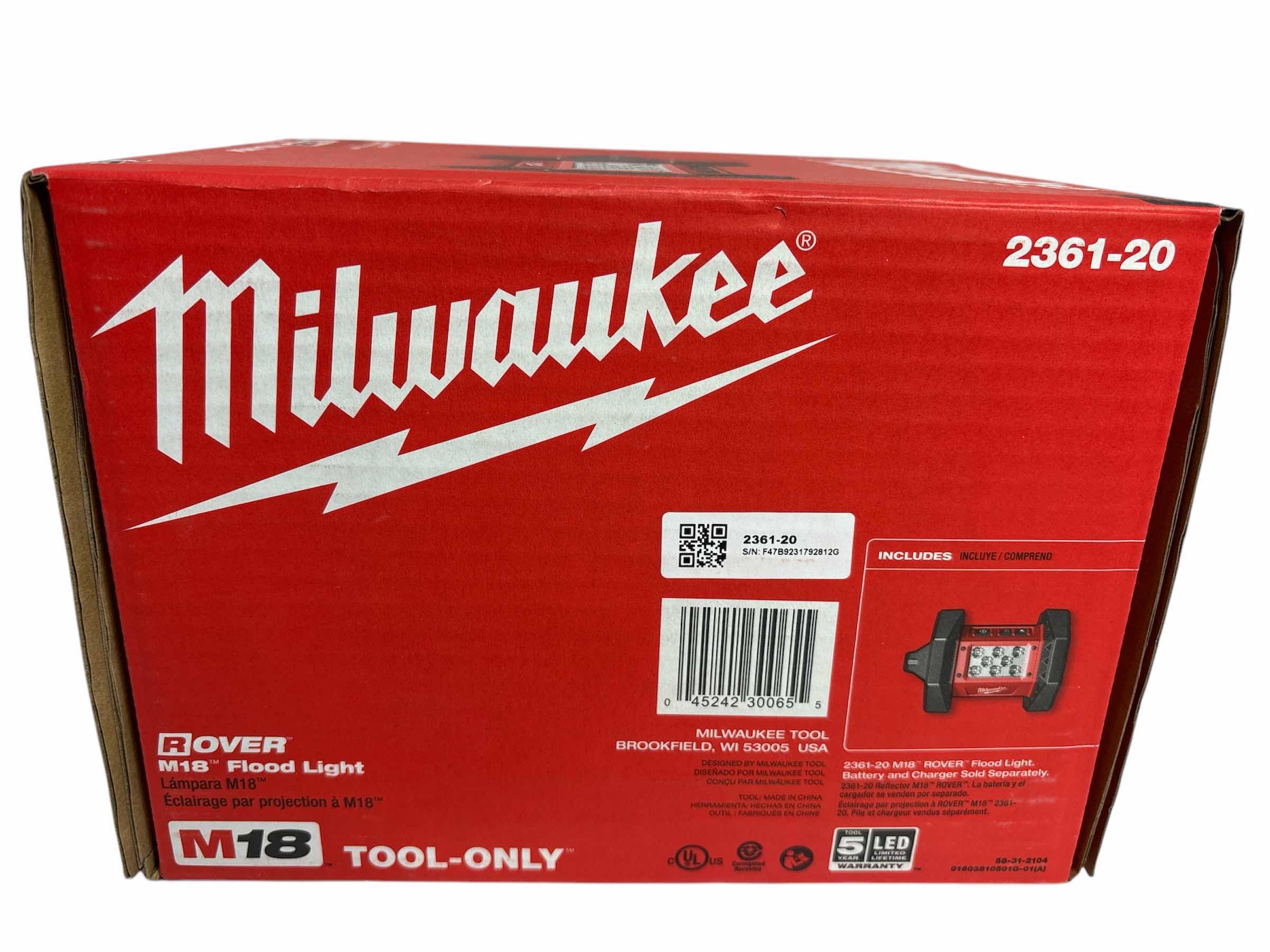 Photo 5 of NEW MILWAUKEE M18 ROVER FLOOD LIGHT, TOOL ONLY (2361-20)