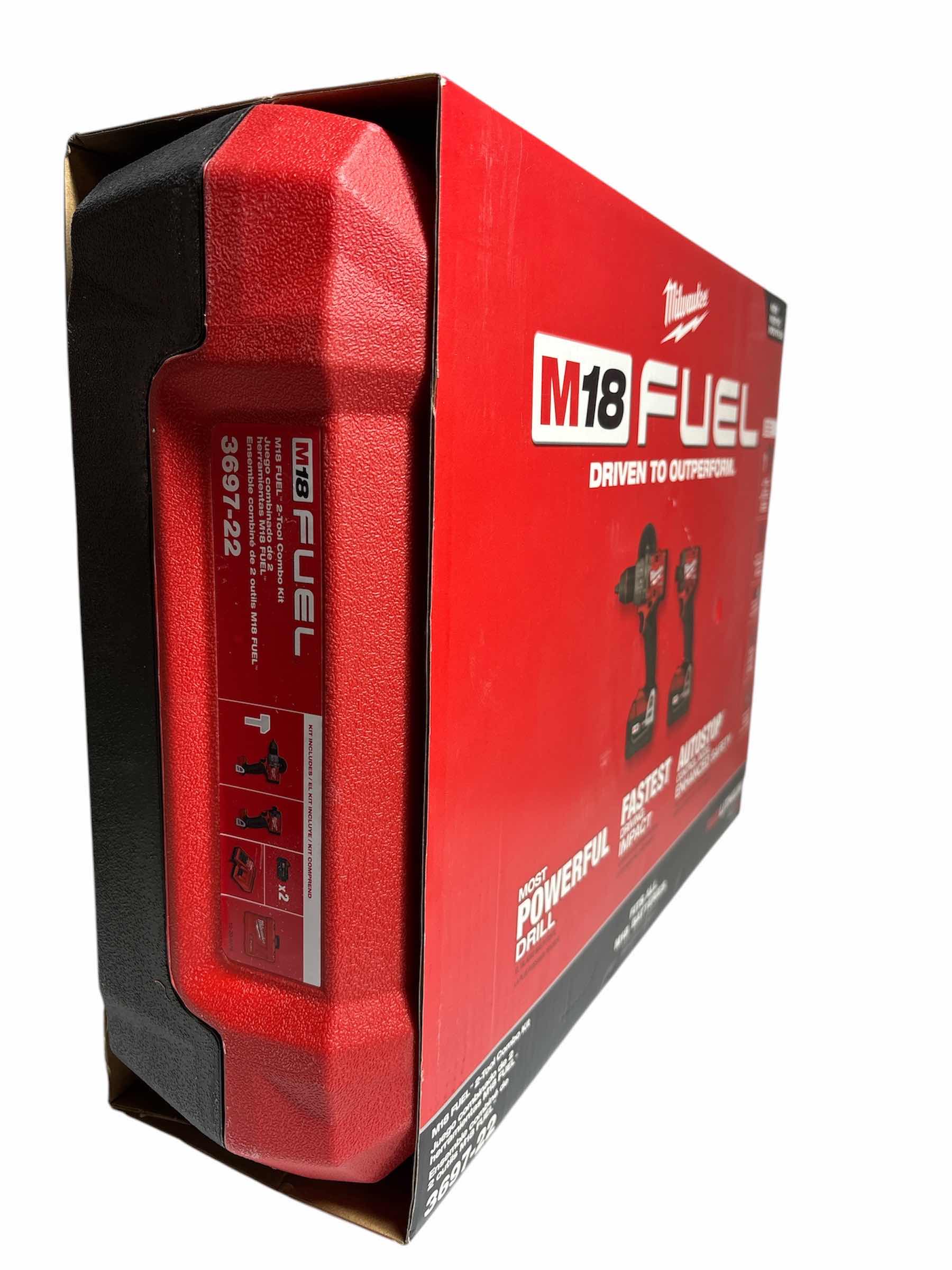 Photo 11 of NEW MILWAUKEE M18 FUEL 18V LITHIUM-ION BRUSHLESS CORDLESS HAMMER DRILL & IMPACT DRIVER 2-TOOL COMBO KIT, INCLUDES 2 BATTERIES, CHARGER & CARRYING CASE (3697-22)