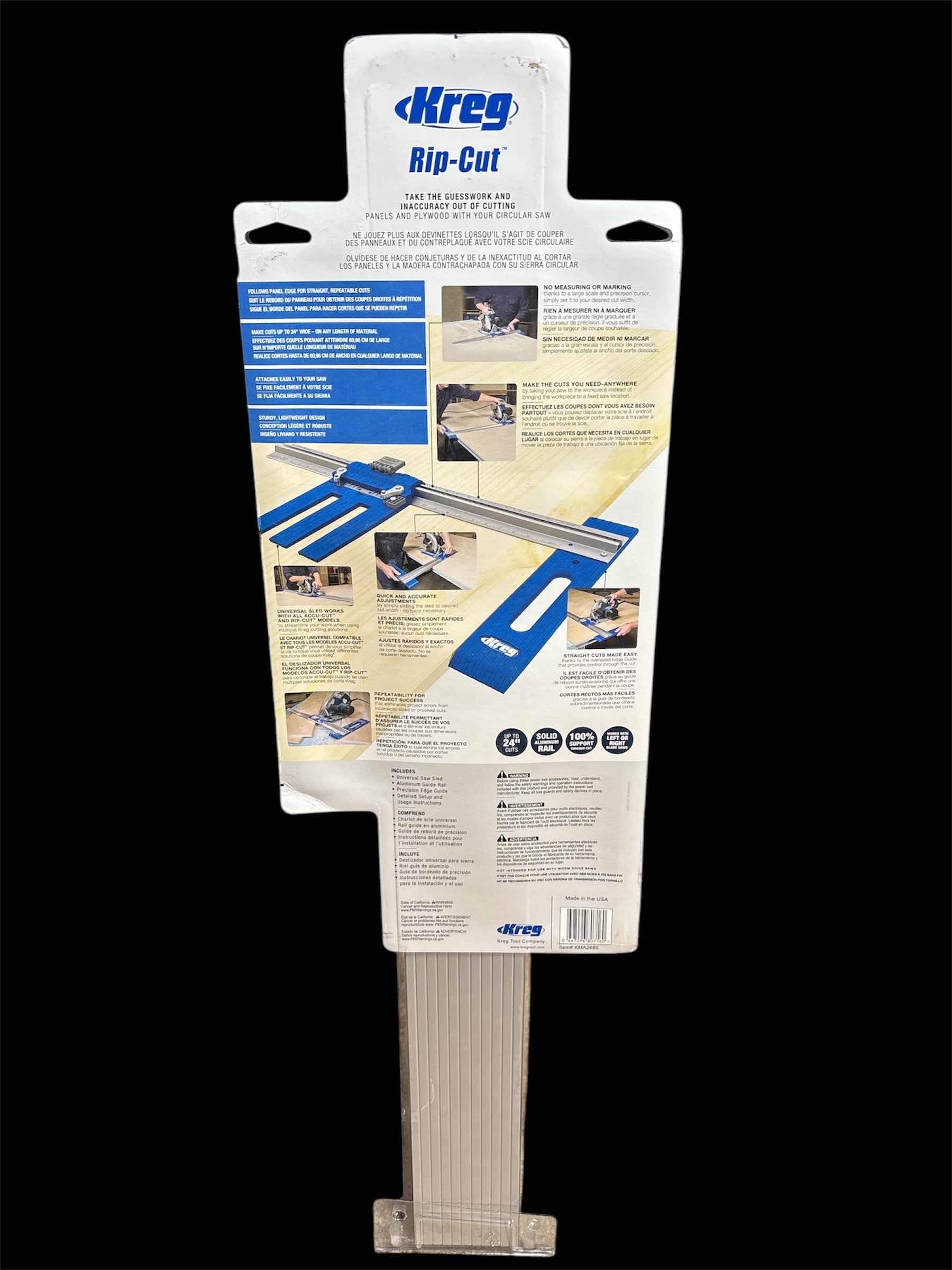Photo 1 of NEW KREG 24” RIP-CUT ALUMINUM CIRCULAR SAW GUIDE (KMA2685)