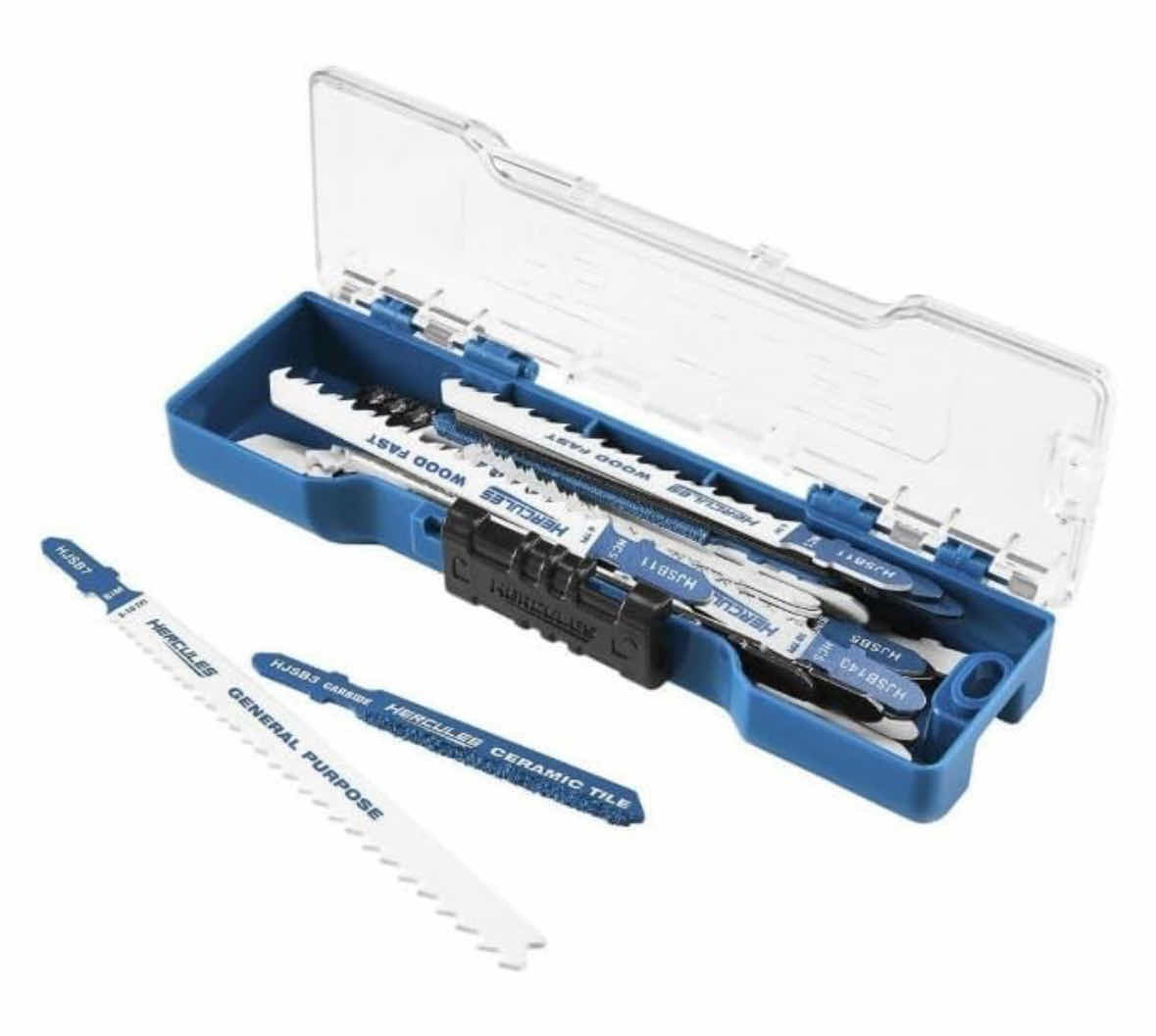 Photo 3 of NEW HERCULES 36 PC T-SHANK JIG SAW BLADE SET, COBALT & HARDENED STEEL BLADES (HA23)