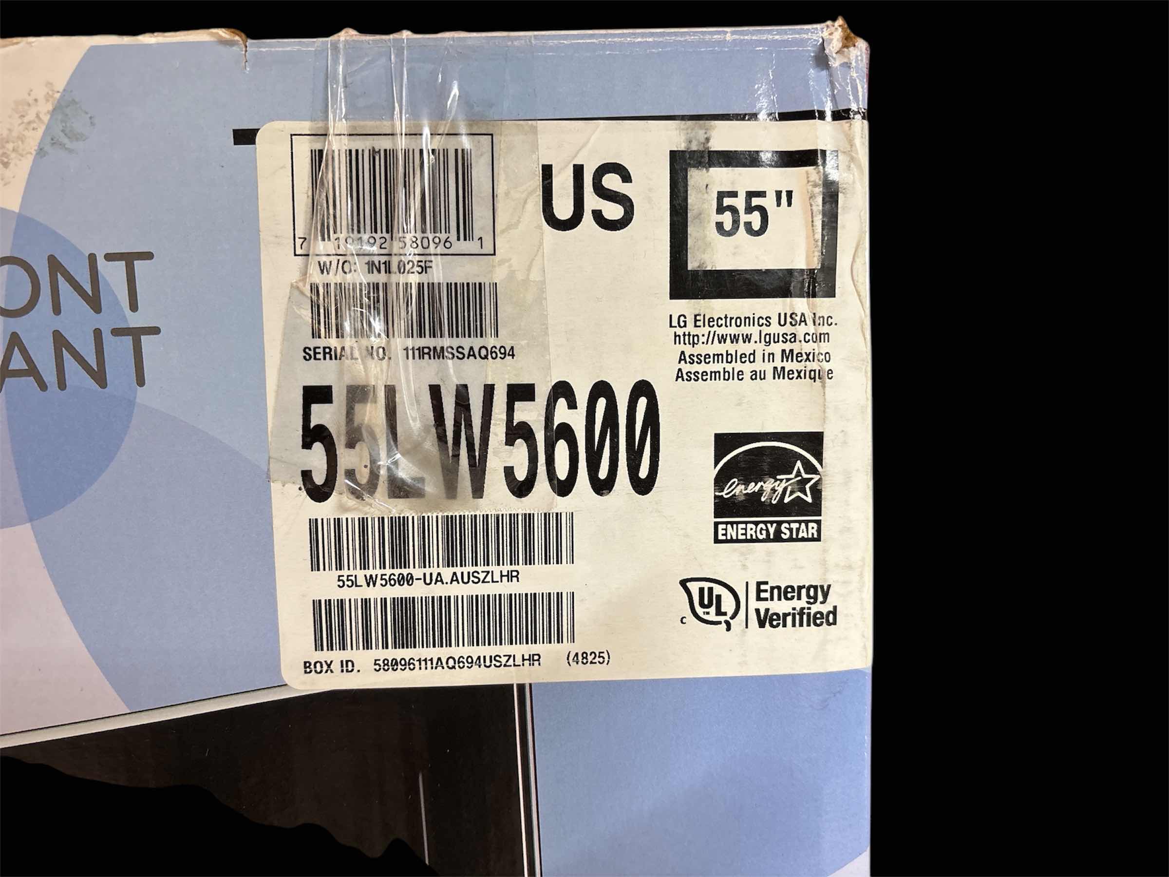 Photo 1 of LG LW5600 SERIES 55" 3D CINEMA 1080p 120Hz LED-LCD HDTV