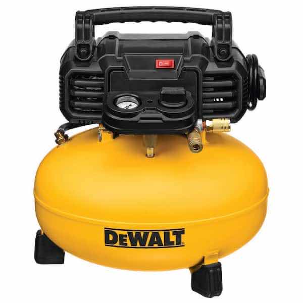 Photo 9 of DEWALT HEAVY DUTY COMPRESSOR COMBO KIT, 18GA BRAD PRECISION POINT NAILER (DWFP12233), 6 GAL OIL-FREE AIR COMPRESSOR (DWFP55126) & 50’ PVC/RUBBER BLEND AIR HOSE (DW1KIT18PP)