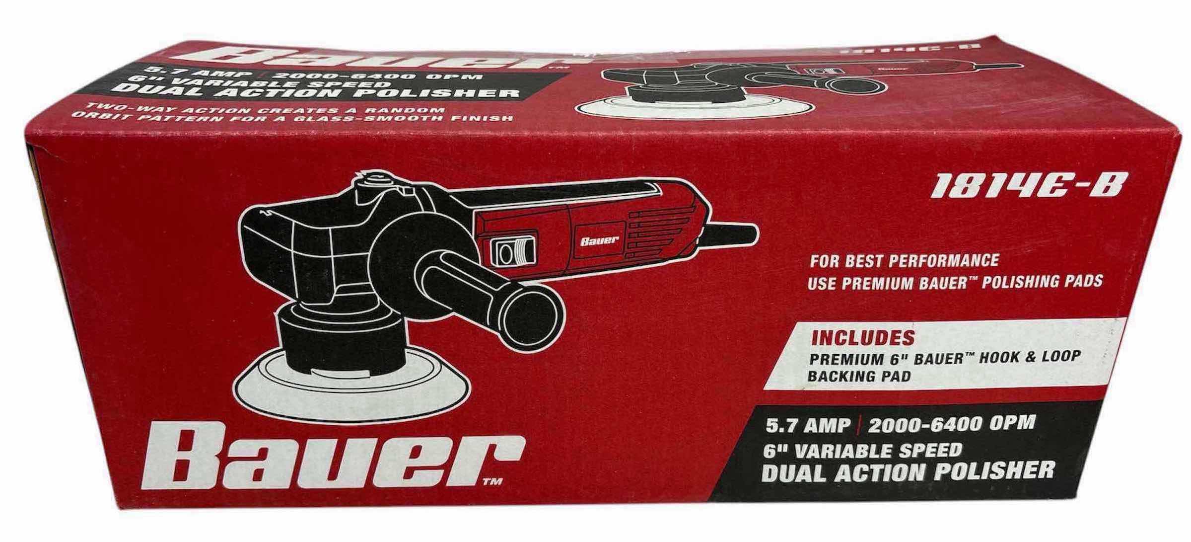 Photo 1 of NEW BAUER 6” VARIABLE SPEED DUAL ACTION POLISHER, 5.7 AMP 2000-6400 OPM (1814E-B)