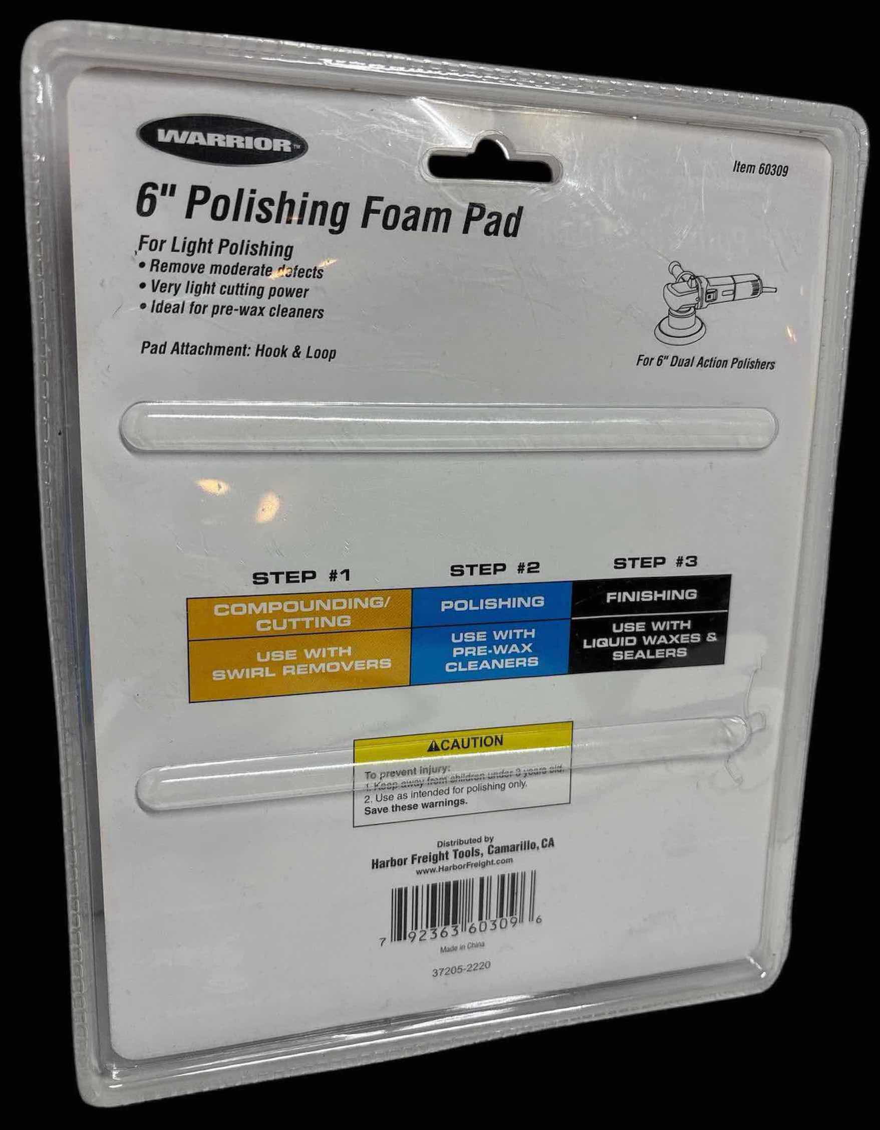 Photo 1 of NEW HERCULES POLISHER/SANDER 6 PC ACCESSORY KIT (HD035A) & WARRIOR 6” POLISHING FOAM PAD (60309)
