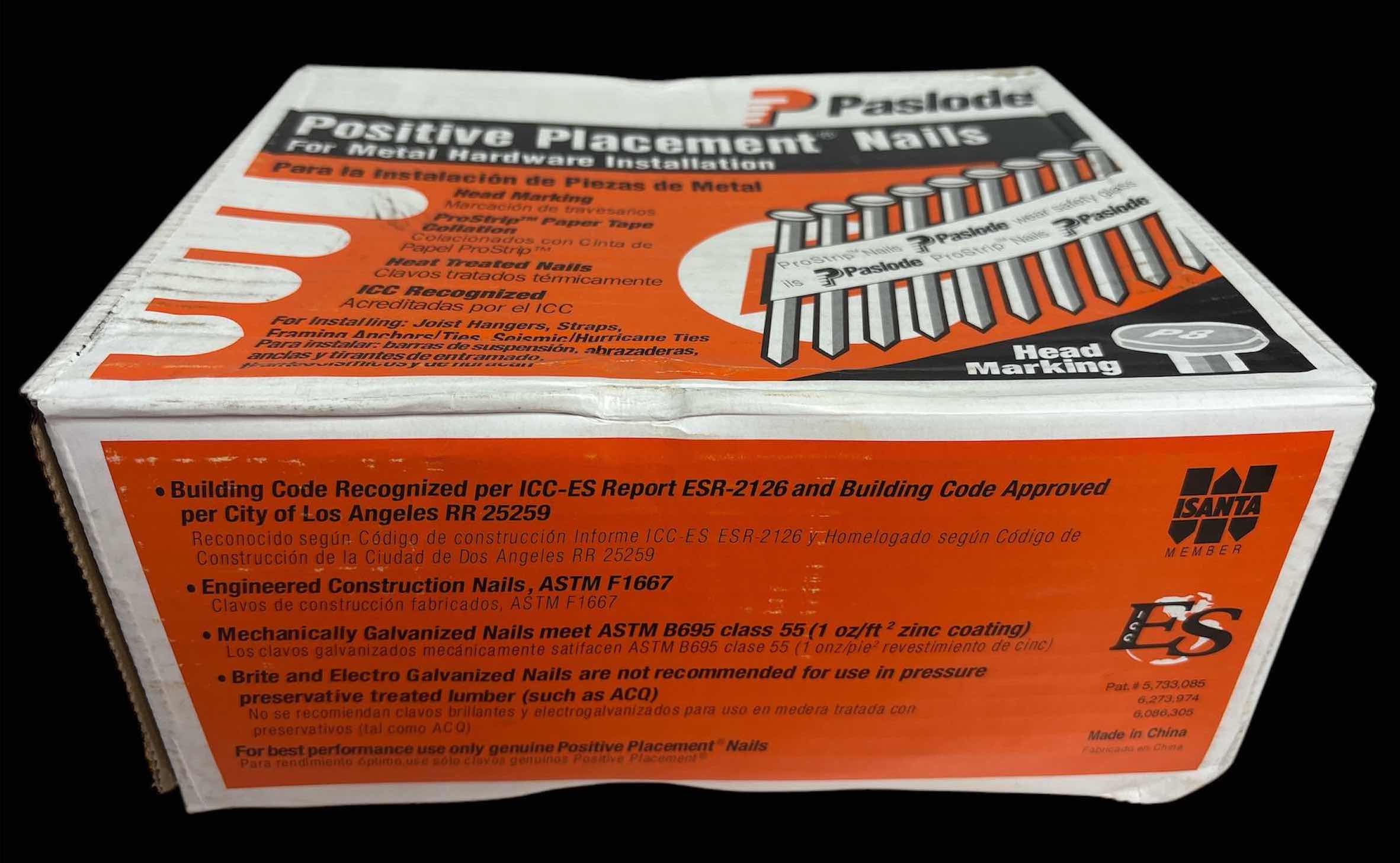 Photo 1 of NEW PASLODE POSITIVE PLACEMENT NAILS FOR METAL HARDWARE INSTALLATION, 30 DEGREE BRIGHT SMOOTH SHANK COLLATED JOIST HANGER NAILS (PART #650026 1.5” X .148 HEAT TREATED,APPROX QTY 3000)