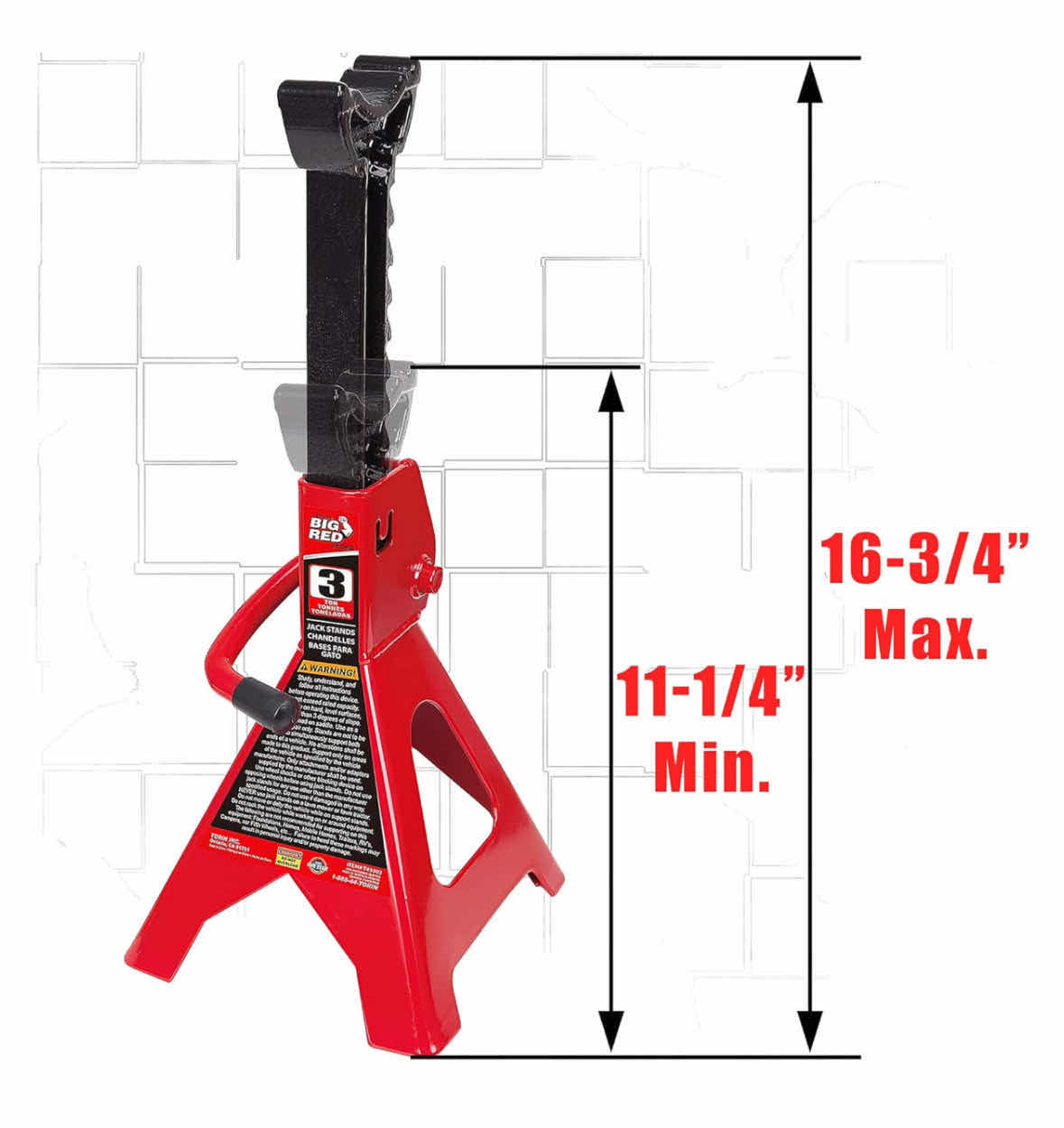 Photo 1 of NEW TORIN BIG RED JACKS, PAIR OF 3-TON JACK STANDS W DOUBLE LOCK (T43002A)