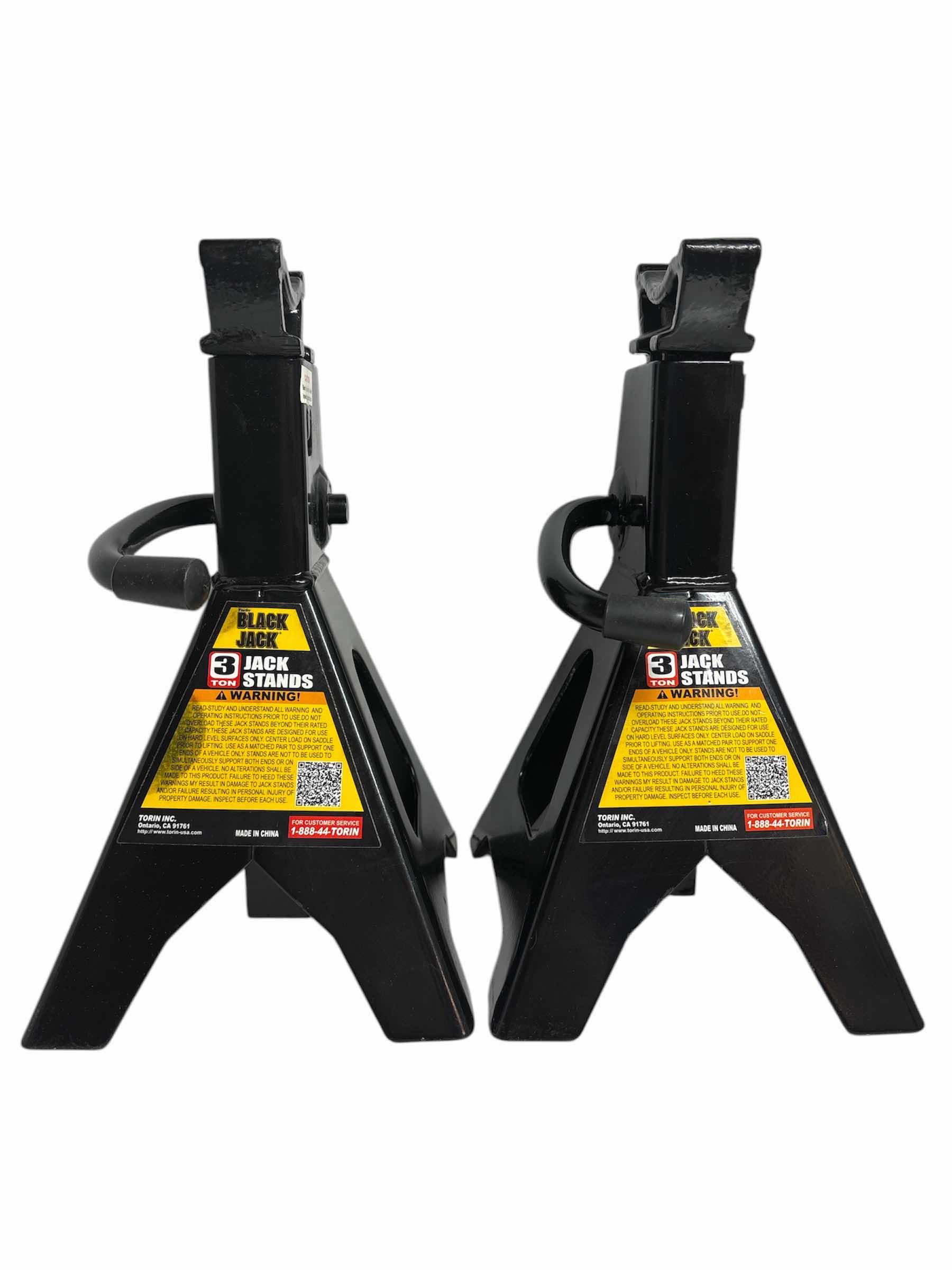 Photo 1 of NEW TORIN BLACK JACK PAIR OF 3 TON STEEL JACK STANDS (AT43202B)