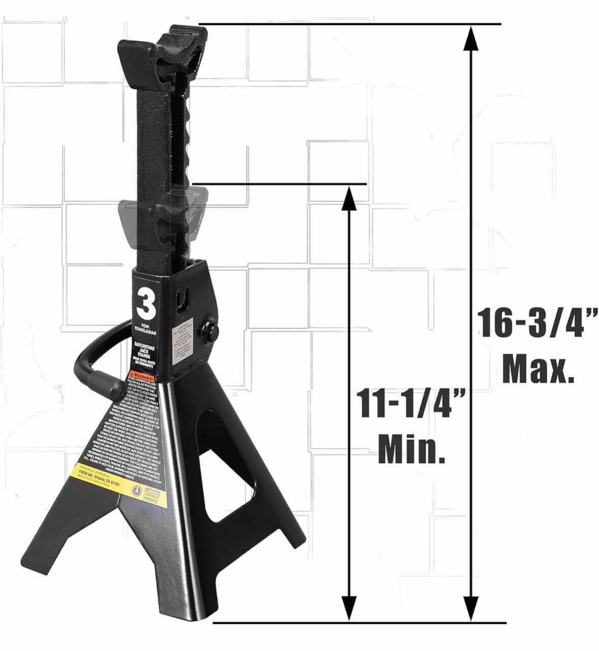 Photo 1 of NEW TORIN BLACK JACK PAIR OF 3 TON STEEL JACK STANDS (AT43202B)