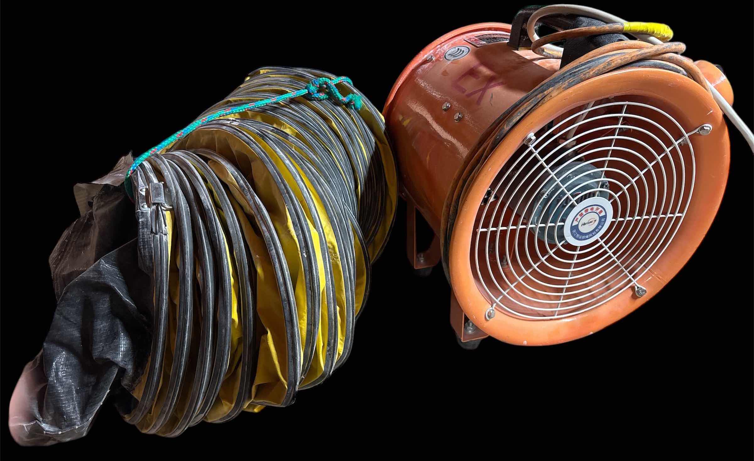 Photo 1 of 12” INDUSTRIAL POWERFUL PORTABLE 110V AXIAL FAN VENTILATOR & PVC FLEXIBLE DUCT HOSE (BSFT-300)