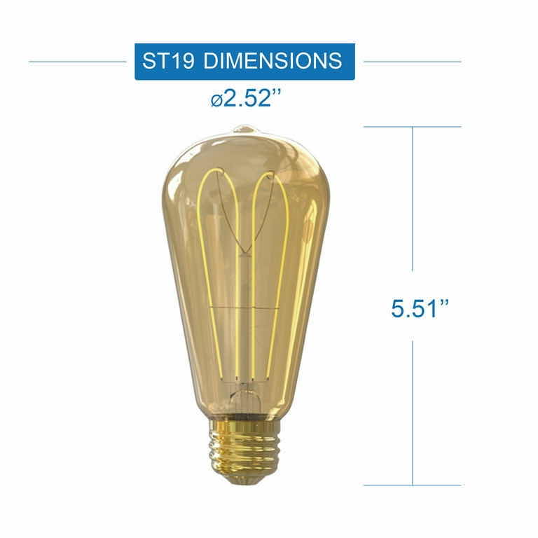 Photo 1 of NEW GREAT VALUE VINTAGE LED ST19 40 WATT AMBER FINISH 4-PACK BULBS & SYLVANIA VINTAGE ST19 40 WATT DIMMABLE AMBER GLOW 4-PACK BULBS