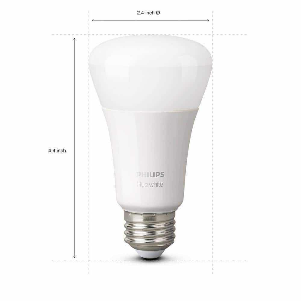Photo 1 of NEW PHILIPS HUE 60 WATT SOFT WHITE A19 DIMMABLE LED SMART LIGHT BULB 4-PACK, BLUETOOTH & HUB COMPATIBLE & VOICE ACTIVATED W ALEXA