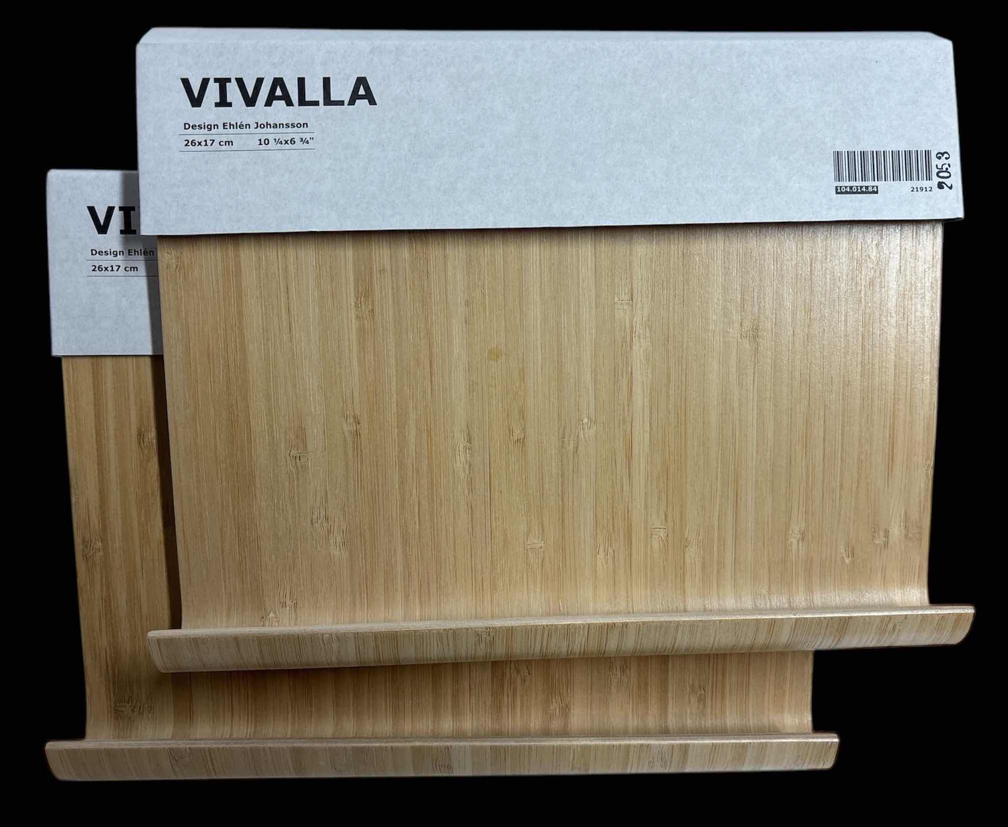 Photo 1 of NEW 2-PACK IKEA VIVALLA BAMBOO TABLET STAND 10.25” X 6.75”