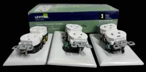 Photo 1 of NEW VARIOUS LEVITON OUTLETS/WALL PLATES, SEE NOTES