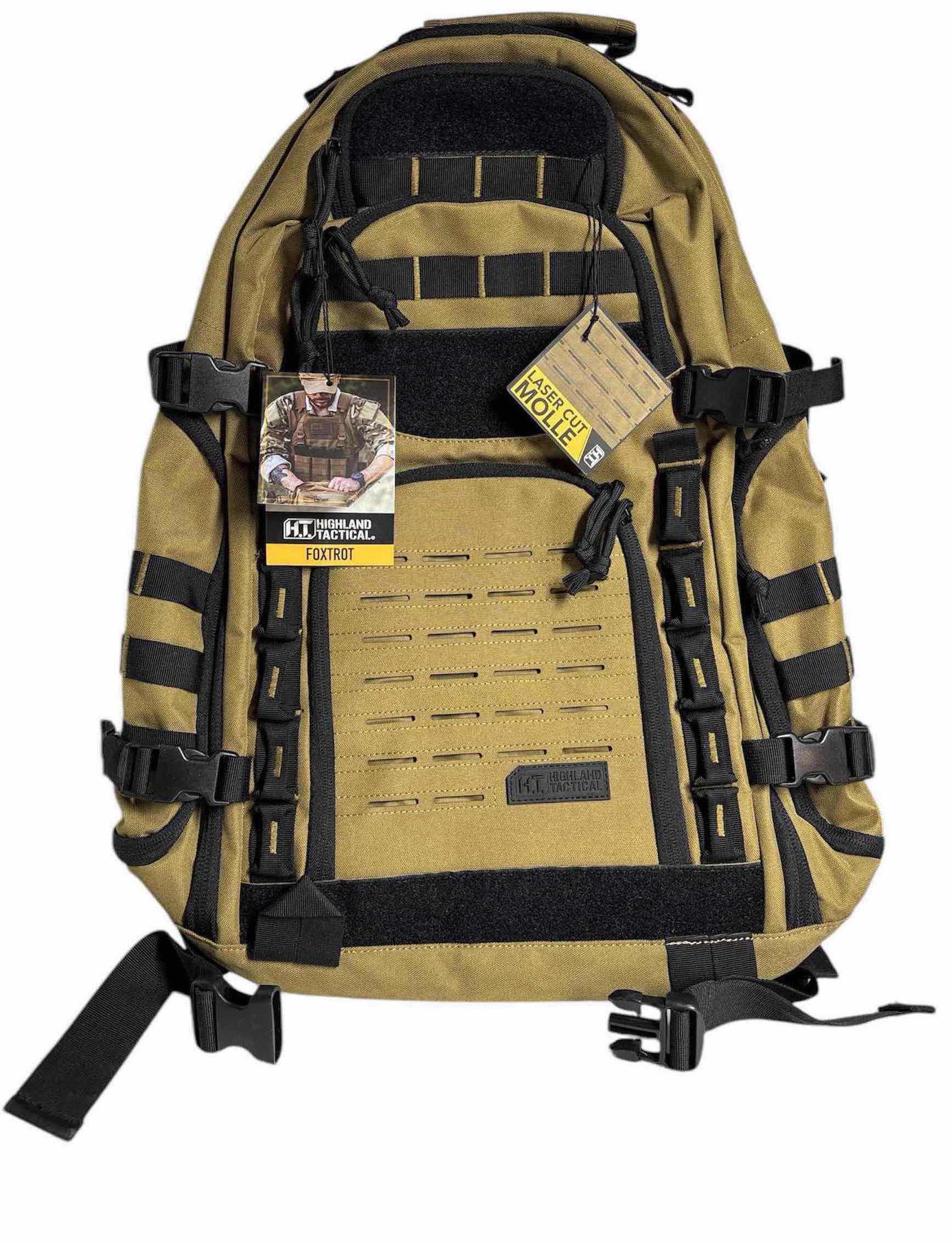 Photo 1 of NEW HIGHLAND TACTICAL FOXTROT BACKPACK, GREEN/BLACK