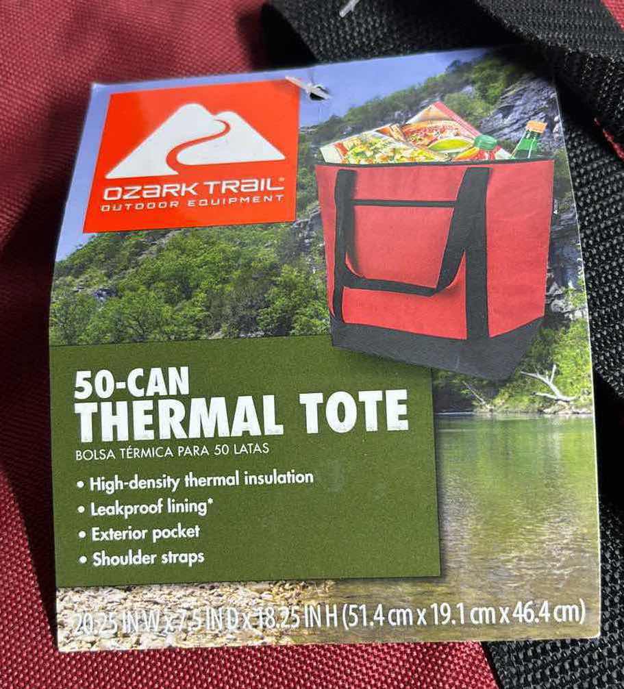 Photo 1 of NEW OZARK TRAIL 50 CAN THERMAL TOTE BAG 20.25” X 7.5” H18.25”