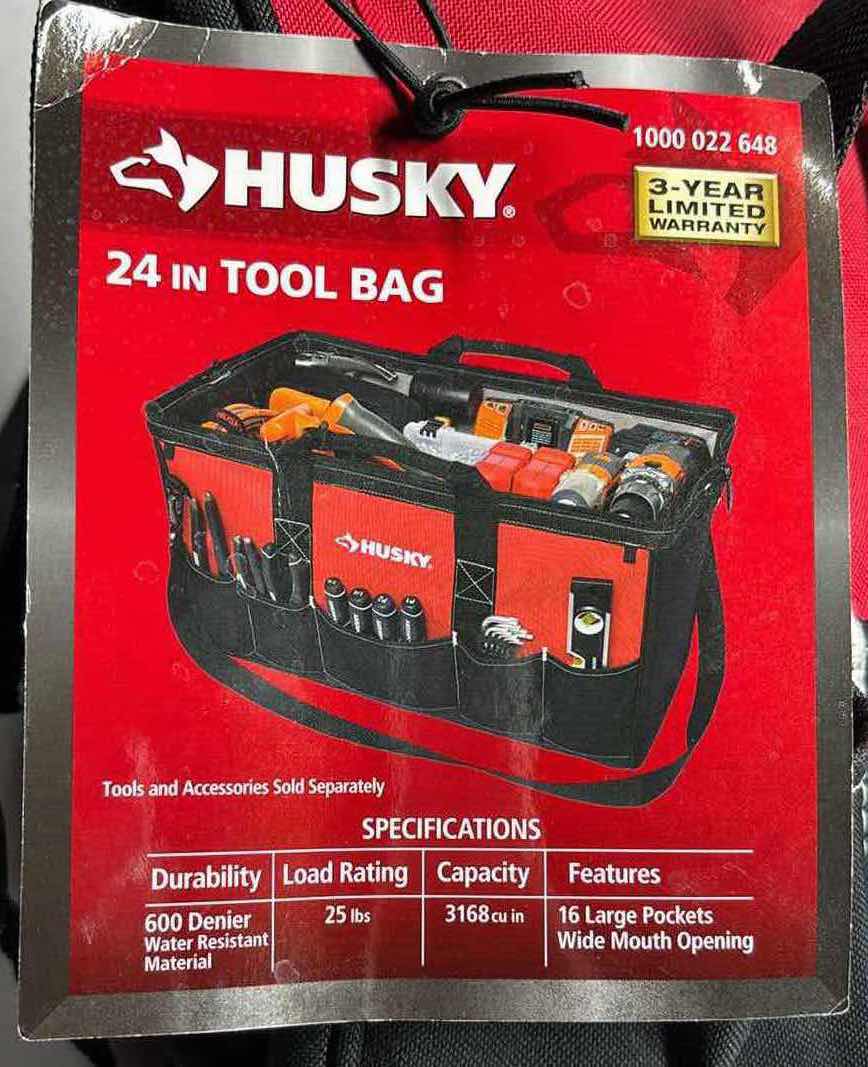 Photo 8 of NEW HUSKY 24” ZIPPERED 16-POCKET TOOL BAG