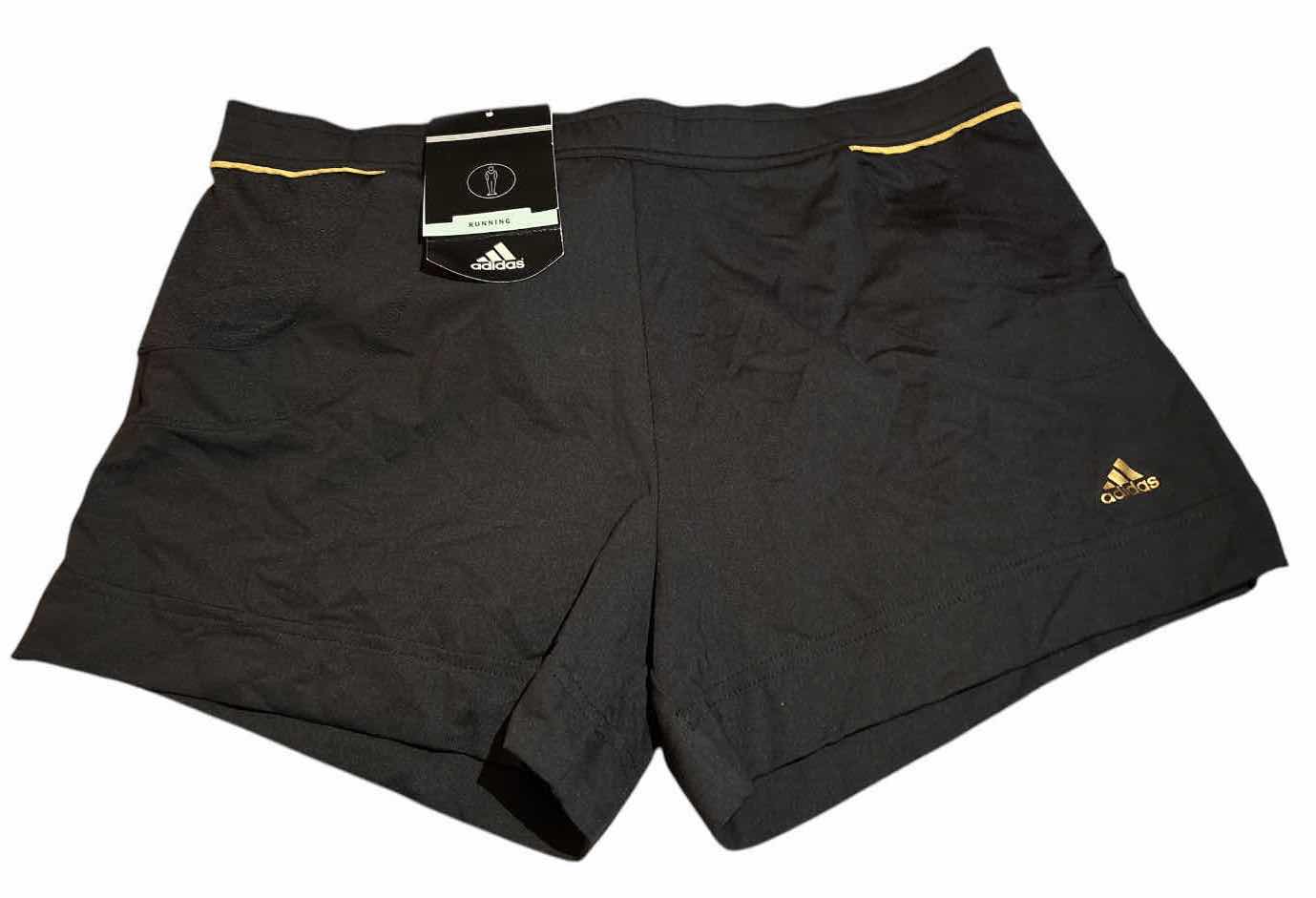 Photo 1 of NEW MENS ADIDAS CLIMALITE ADILIBRIA RUNNING SHORT W BACK POCKET (BLACK/GOLD, 38)
