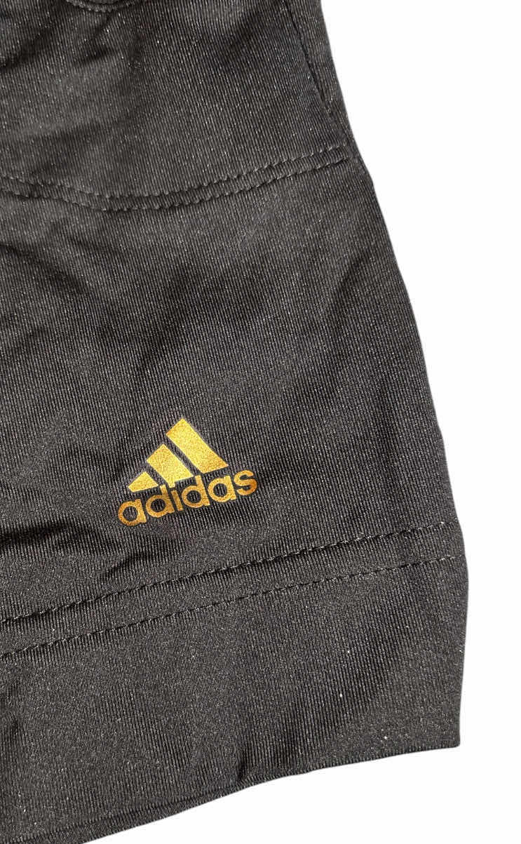 Photo 1 of NEW MENS ADIDAS CLIMALITE ADILIBRIA RUNNING SHORT W BACK POCKET (BLACK/GOLD, 38)
