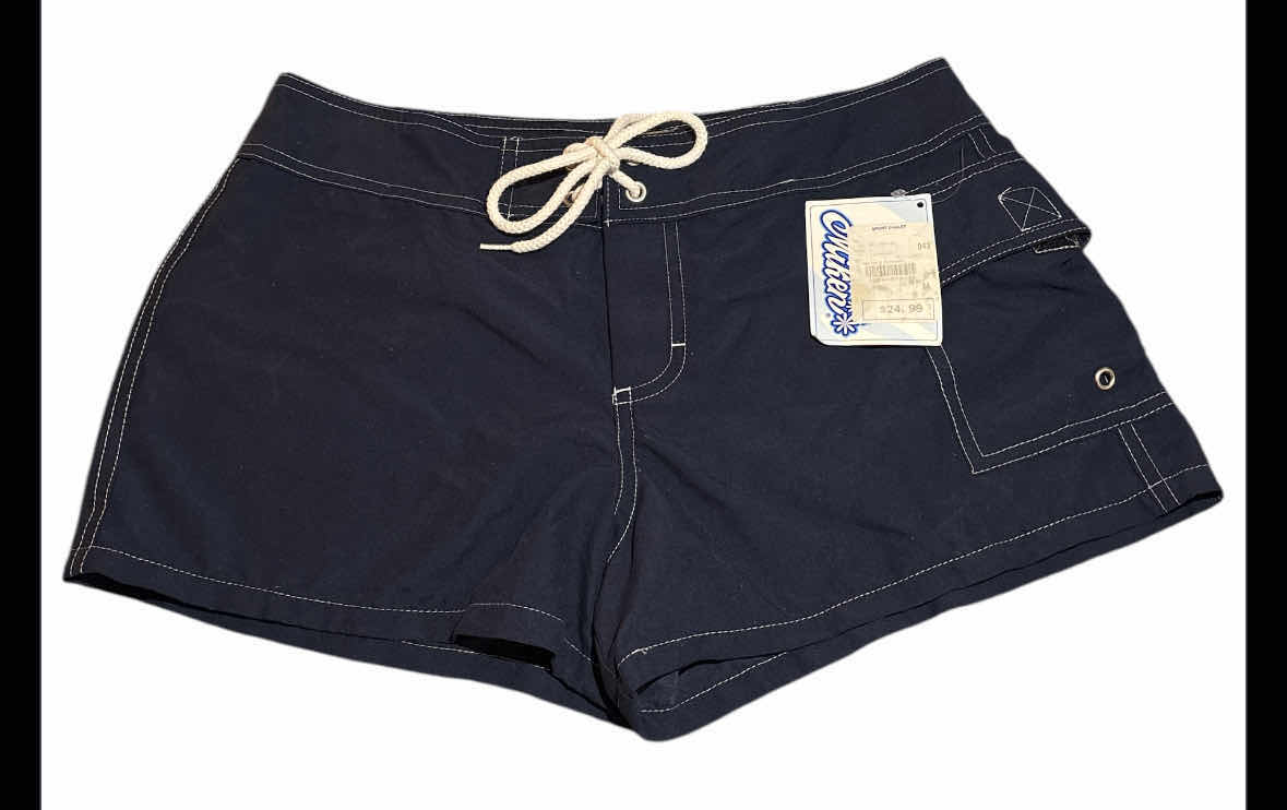 Photo 1 of NEW MIKEN WOMENS SOLID BOARDSHORT/COVER-UP (NAVY BLUE, MEDIUM)