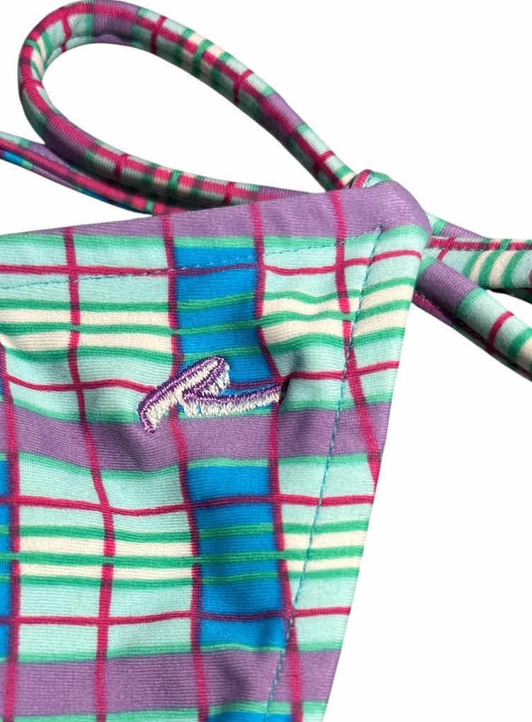 Photo 1 of NEW RYGY SWIMWEAR SIDE-TIE BIKINI BOTTOM (MIX CHECKS/MISTY, SMALL)