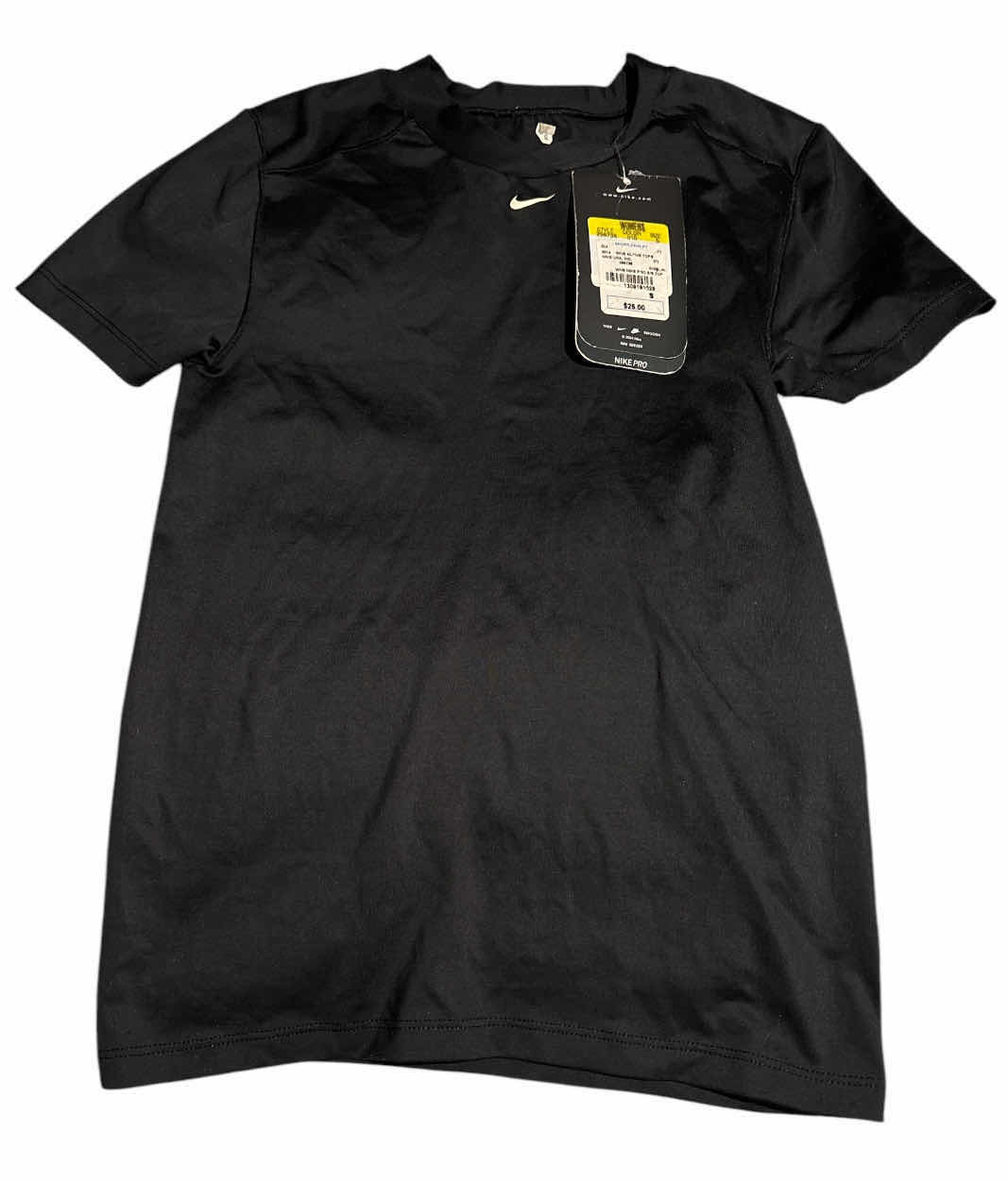 Photo 1 of NEW WOMENS NIKE PRO SHORT-SLEEVE ACTIVE COMPRESSION TOP (BLACK, SMALL)