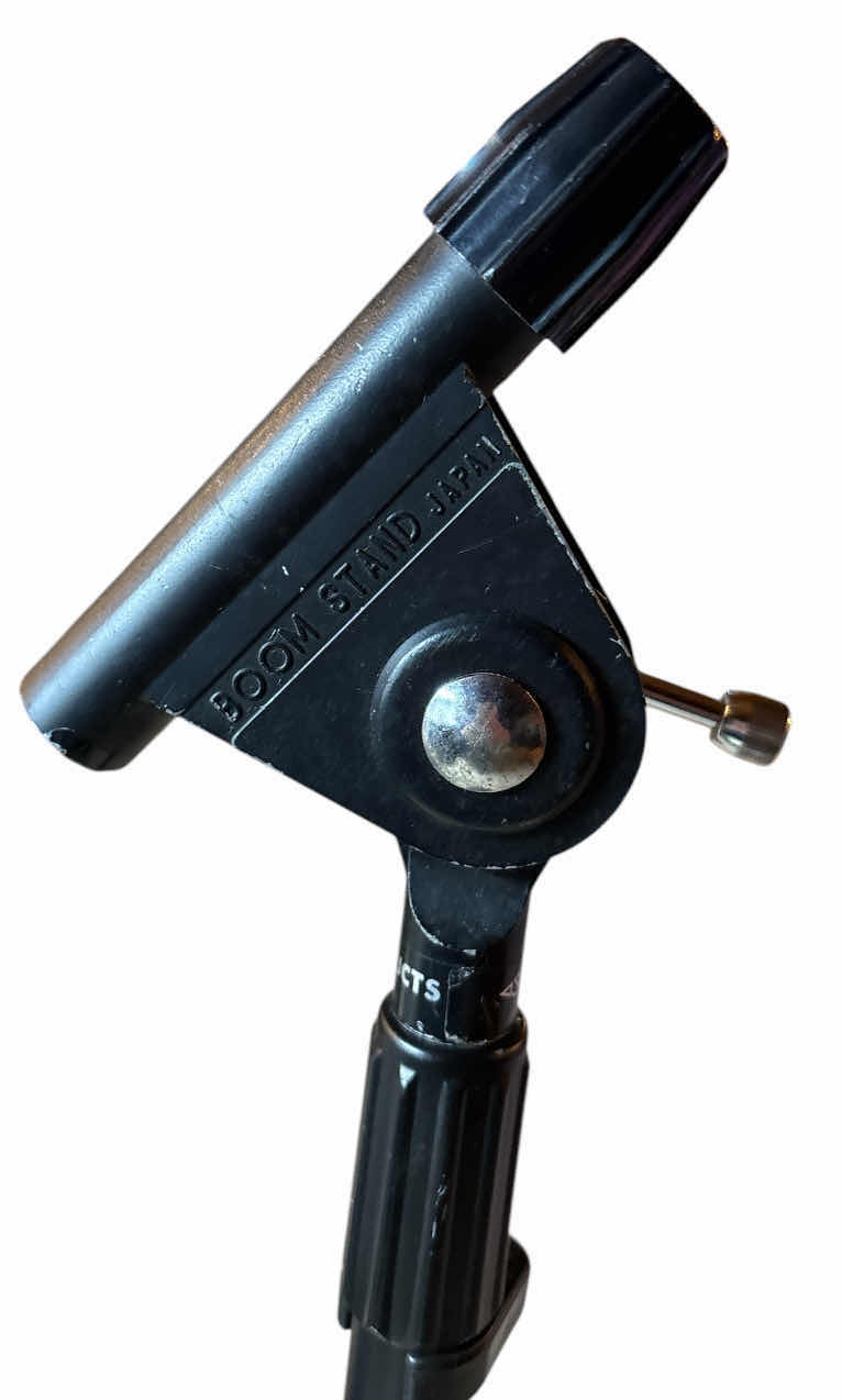 Photo 1 of PROLINE BLACK ROUND BASE MIC STAND & SUGI PRODUCTS SHORT BOOM STAND