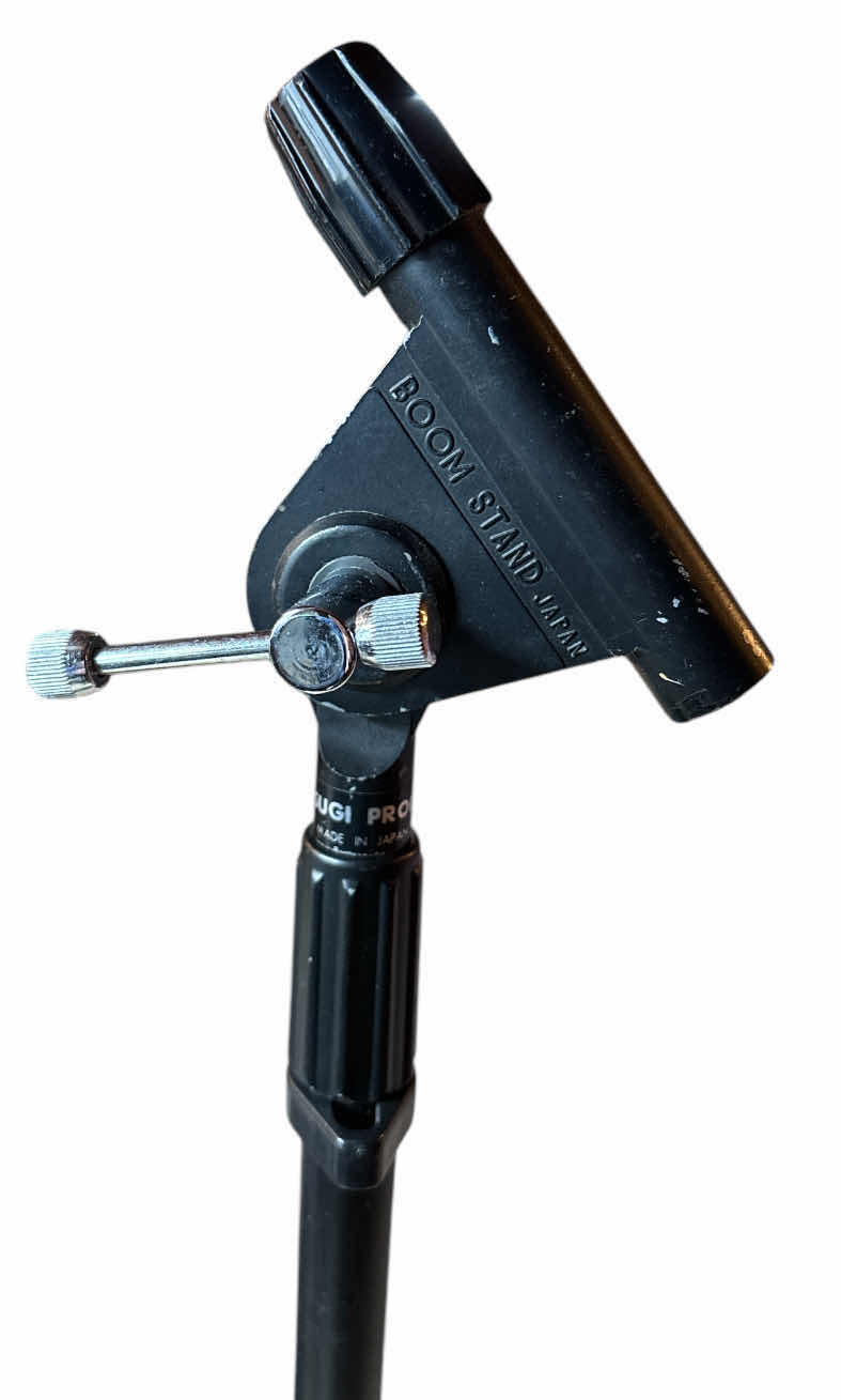 Photo 1 of PROLINE BLACK ROUND BASE MIC STAND & SUGI PRODUCTS SHORT BOOM STAND