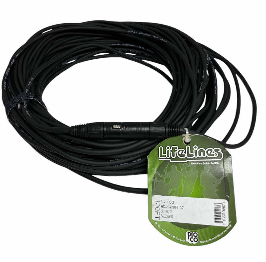 Photo 1 of NEW LIFELINES DYNAMIKE PRO CO 223B MIC XF/XM 100FT LO-Z CABLE