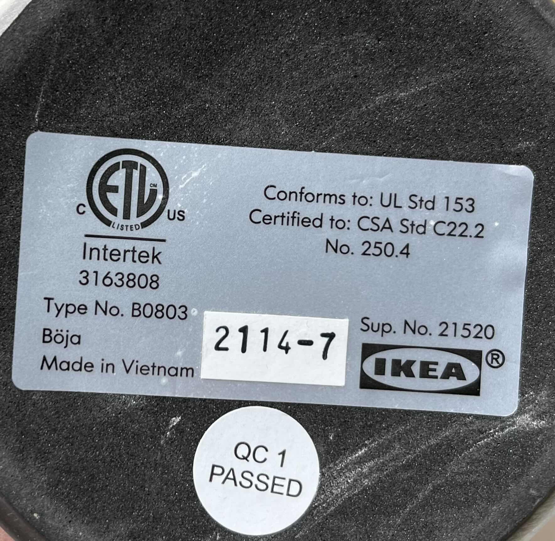 Photo 1 of IKEA BOJA BAMBOO RATTAN TABLE LAMP MODEL BO803