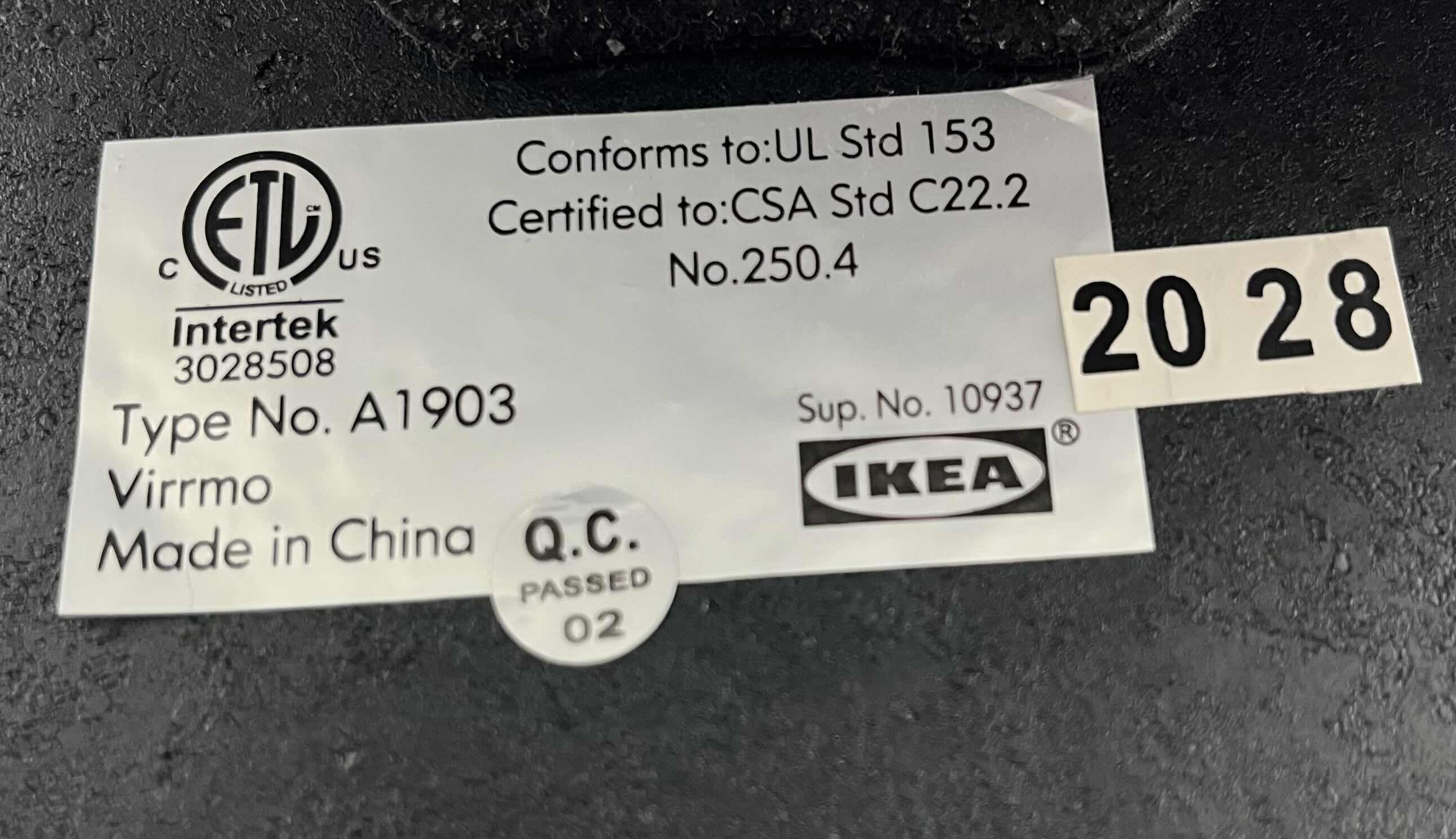 Photo 1 of IKEA 21” VIRRMO STAINLESS STEEL TABLE LAMP MODEL A1903