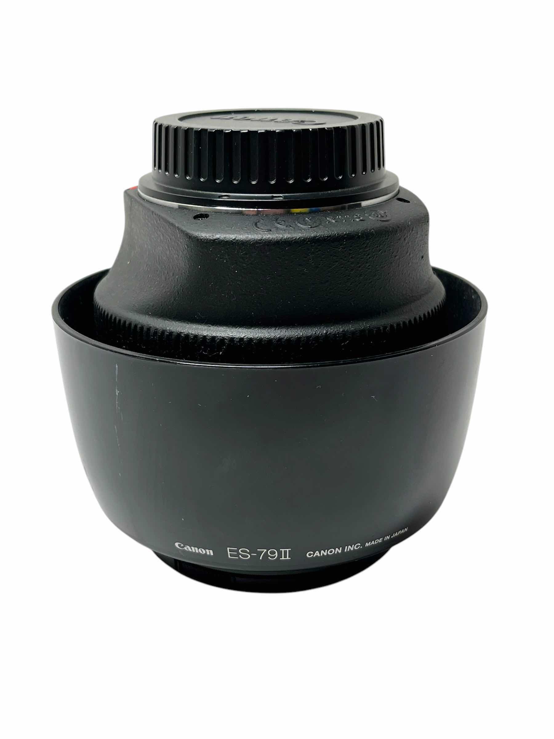 Photo 1 of CANON ULTRASONIC HOYA HMC 72MM 85MM CAMERA LENS W CANON LENS HOOD MODEL ES-79II
