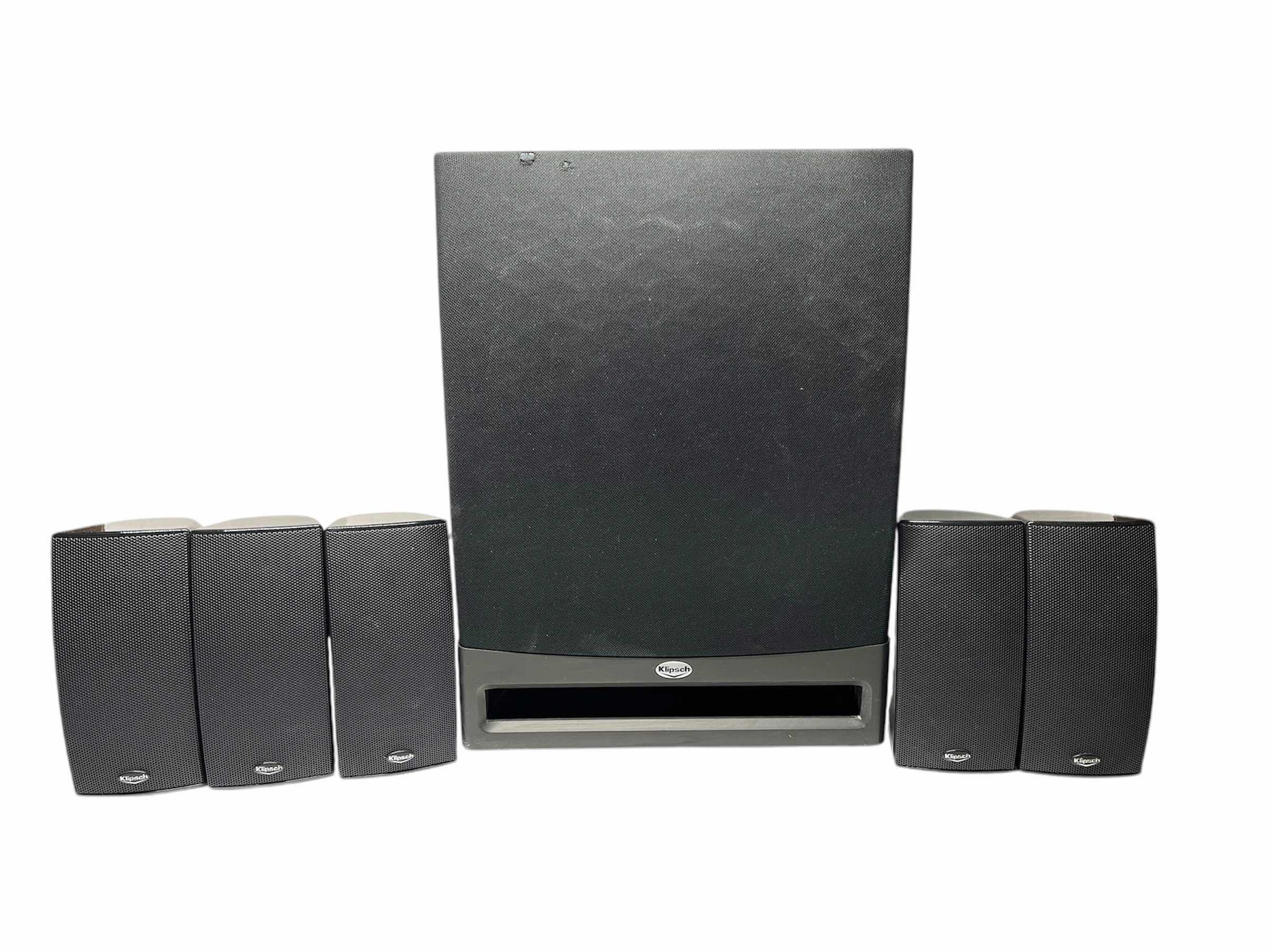 Photo 1 of KLIPSCH HD THEATER SURROUND SOUND SYSTEM (SUB WOOFER W 5 SPEAKERS)