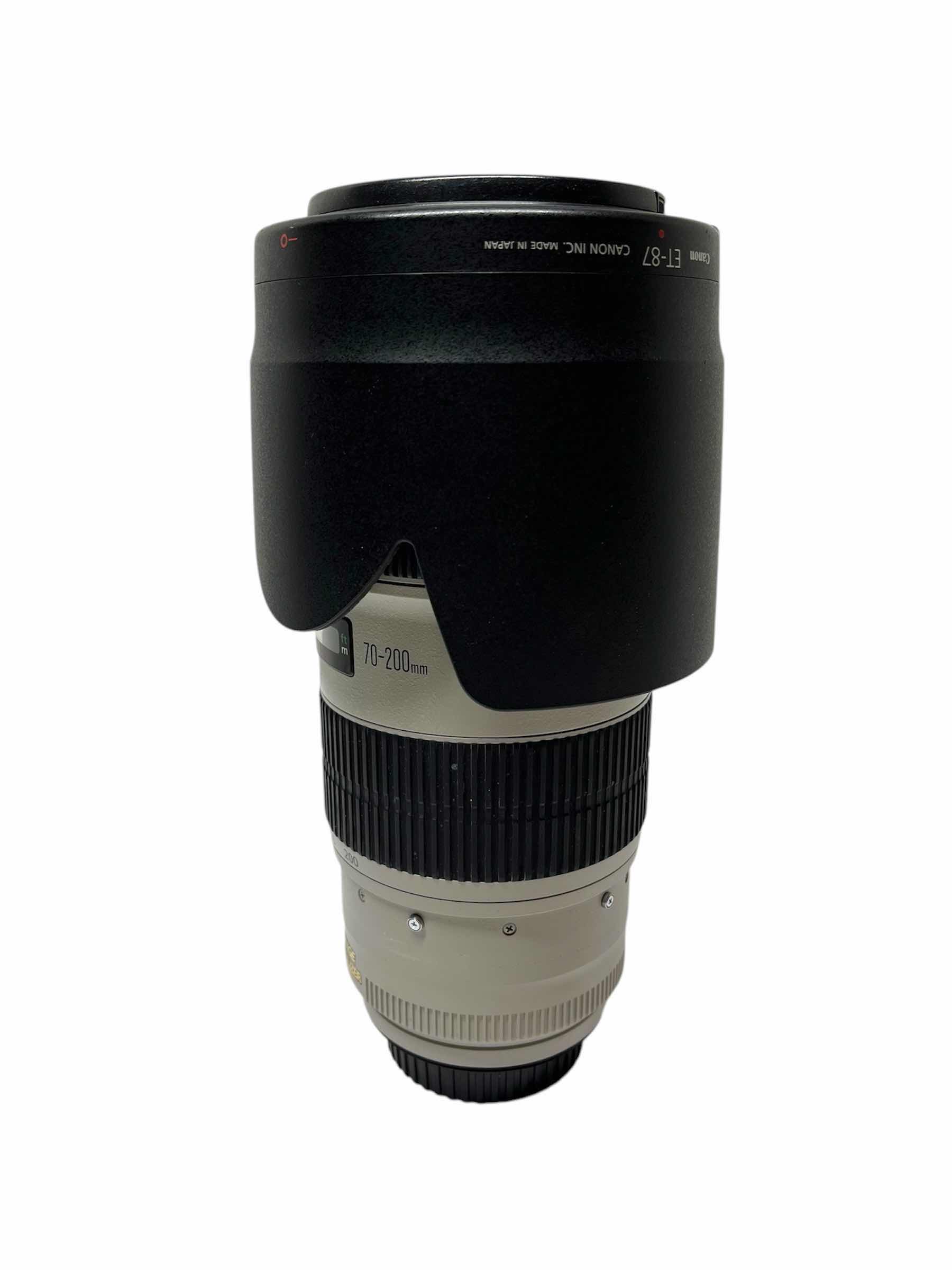 Photo 1 of CANON ULTRASONIC IMAGE STABILIZER EF 70-200MM F/2.8L IS II USM CAMERA LENS W CANON HOOD MODEL ET-87