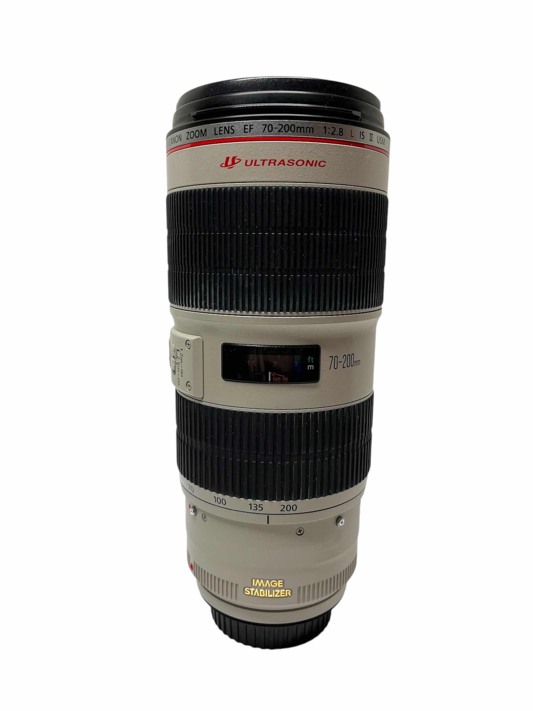 Photo 1 of CANON ULTRASONIC IMAGE STABILIZER EF 70-200MM F/2.8L IS II USM CAMERA LENS W CANON HOOD MODEL ET-87