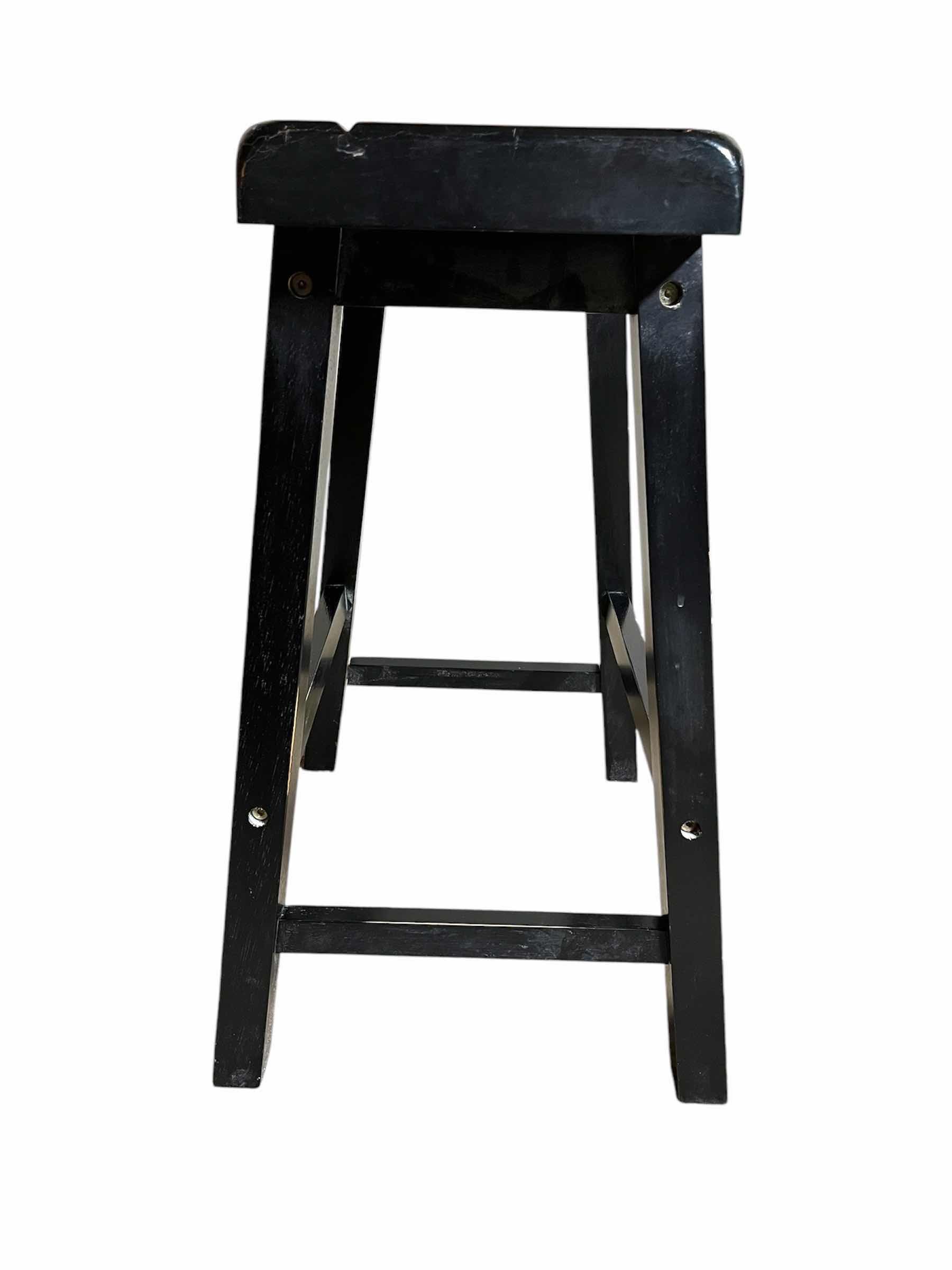 Photo 1 of BLACK FINISH WOOD STOOL 17” X 14” H
29” H23.5”
