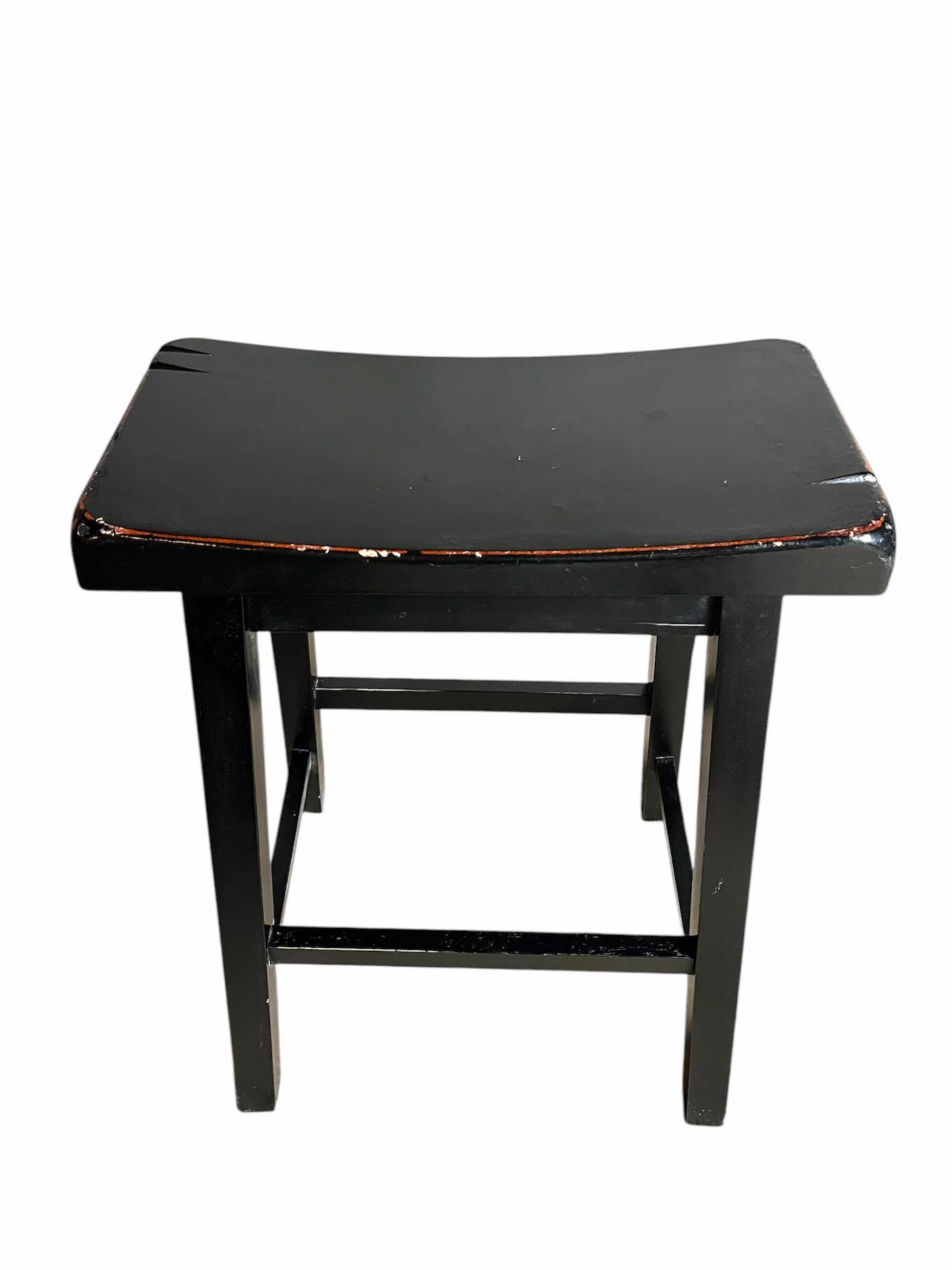 Photo 1 of BLACK FINISH WOOD STOOL 17” X 14” H
29” H23.5”