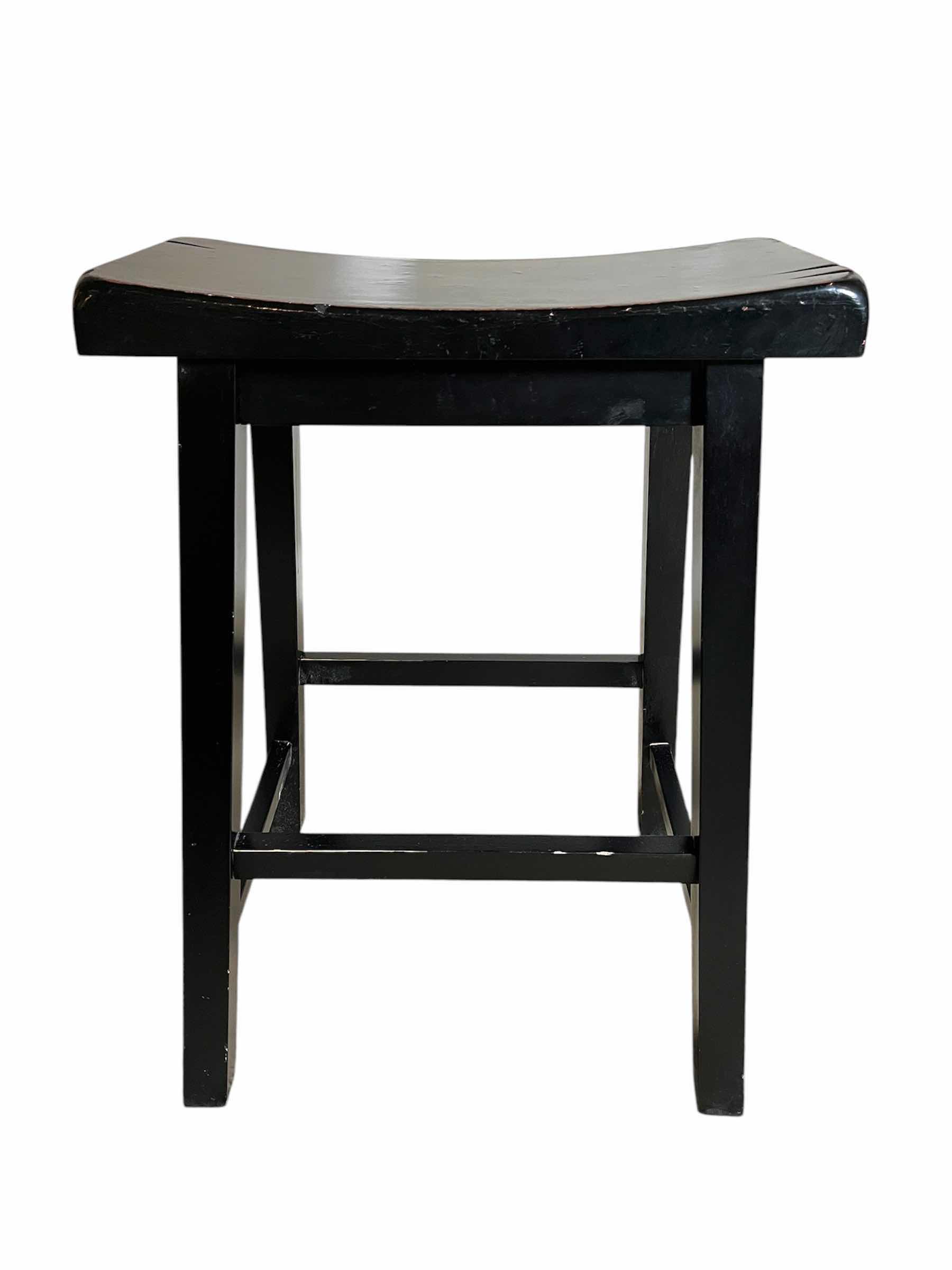 Photo 1 of BLACK FINISH WOOD STOOL 17” X 14” H
29” H23.5”