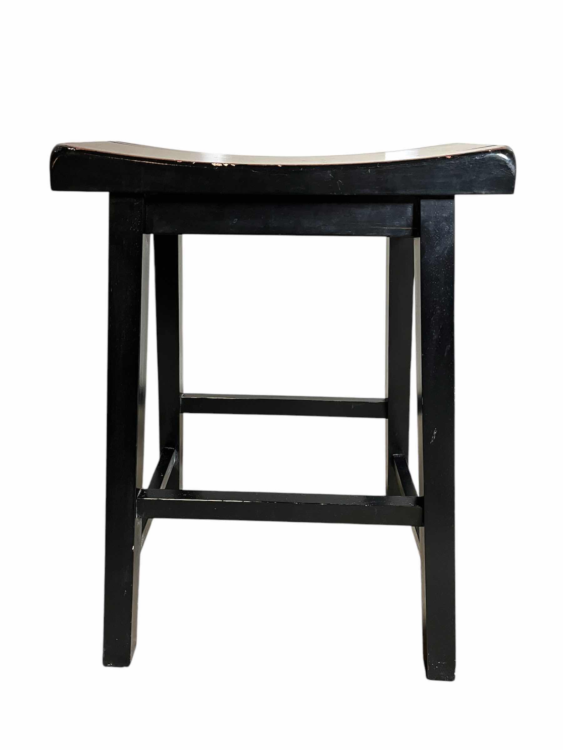 Photo 1 of BLACK FINISH WOOD STOOL 17” X 14” H
29” H23.5”
