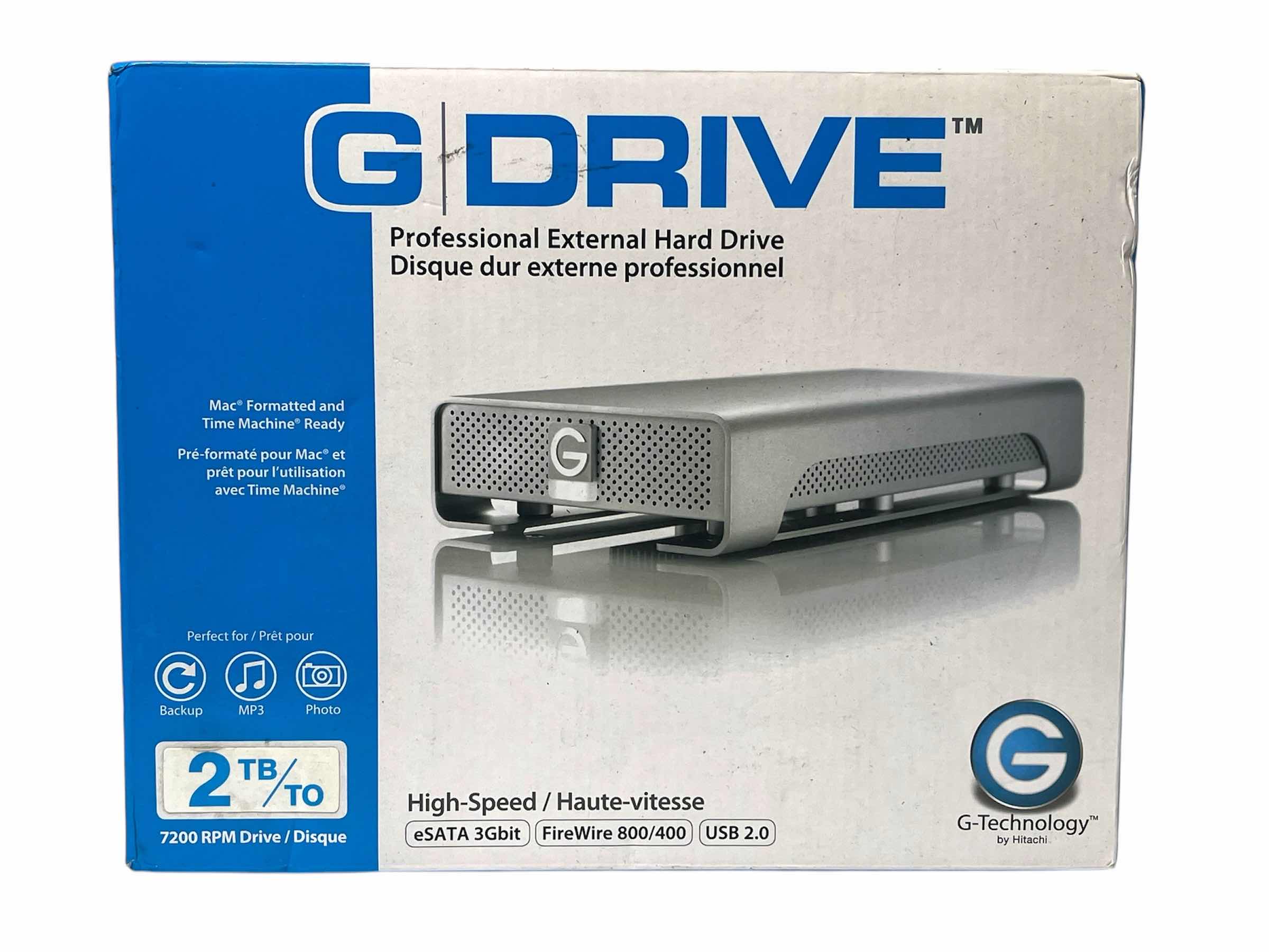 Photo 1 of HITACHI G-TECH G-DRIVE 2TB PRO EXTERNAL HARD DRIVE